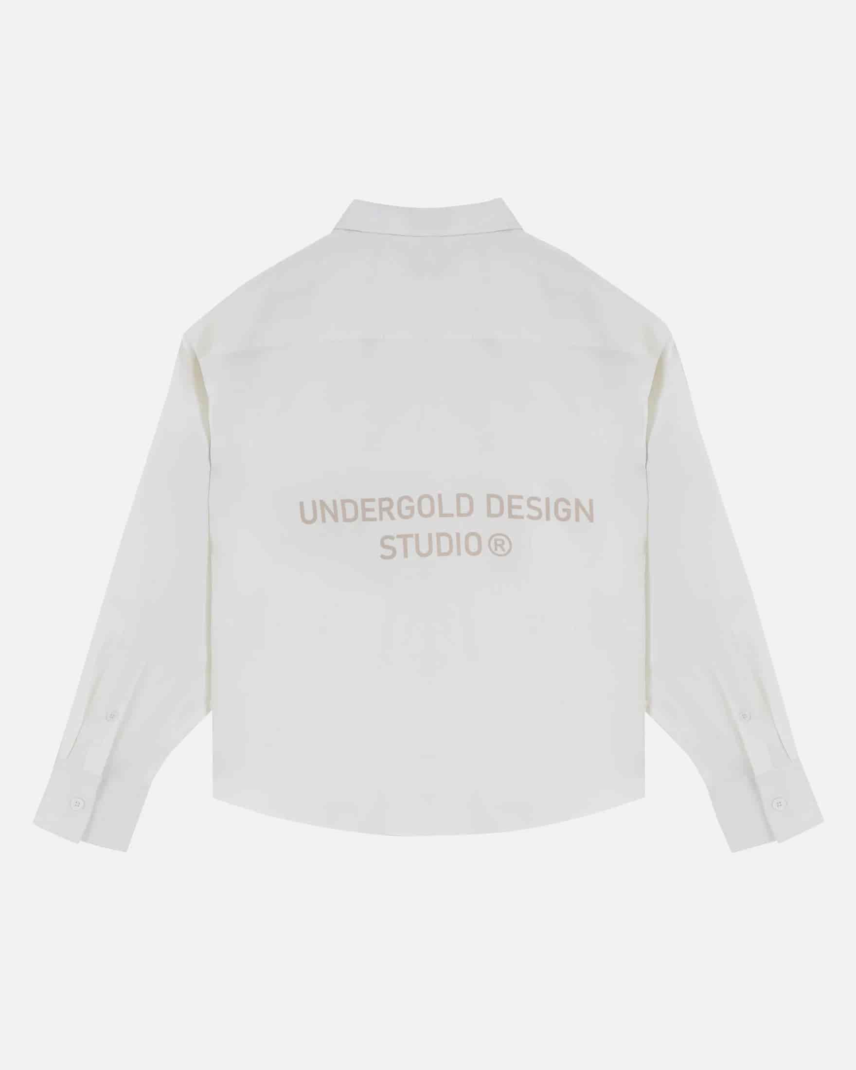 Basics Undergold Design Studio Long Sleeve Boxy Shirt Bone - miniatura 4
