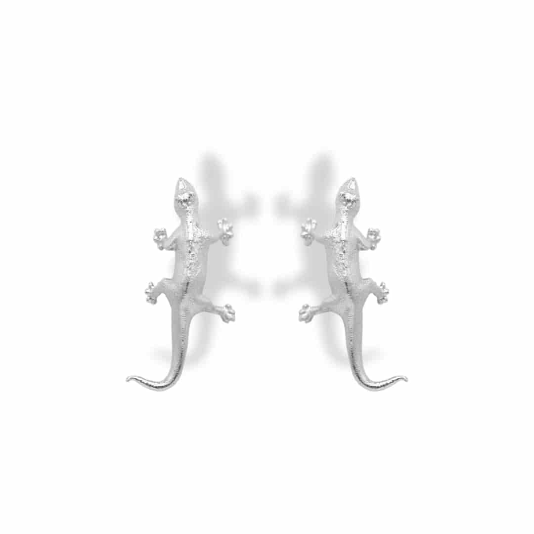 Aretes de lagartija silver - miniatura 1