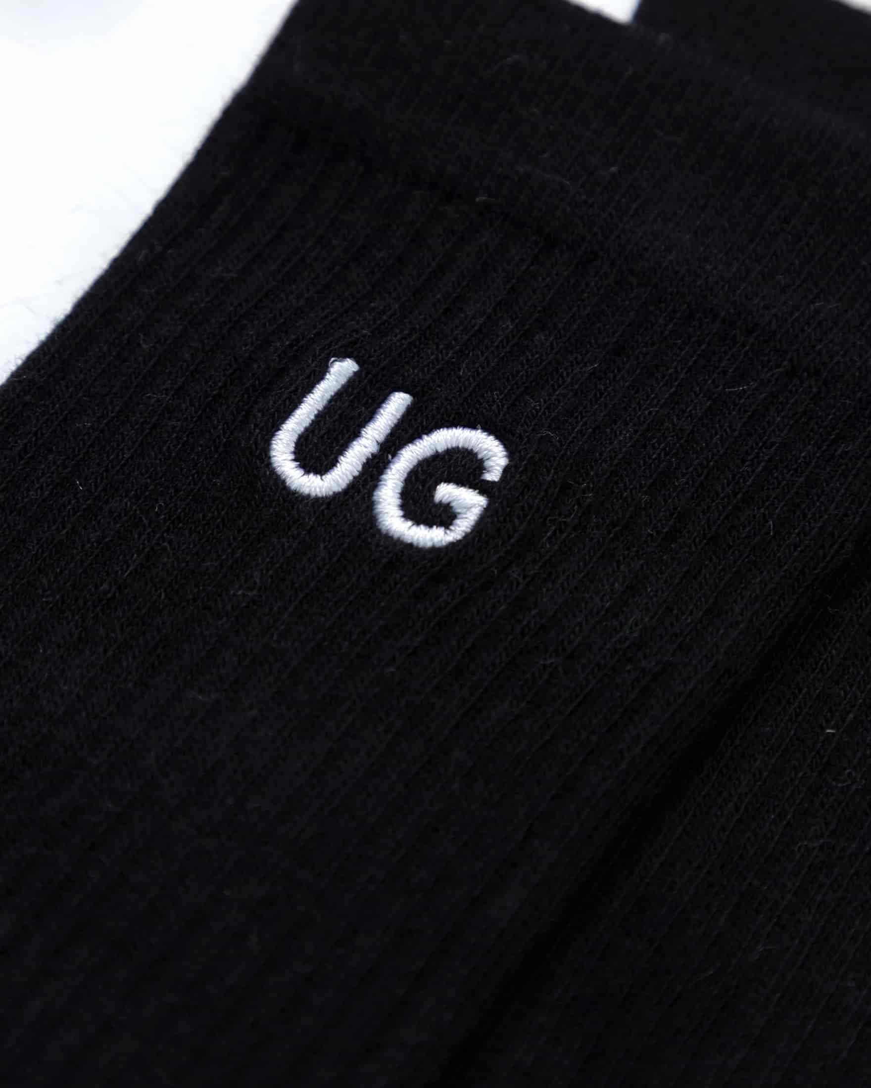 Basics Embroidered UG Socks Black - miniatura 2