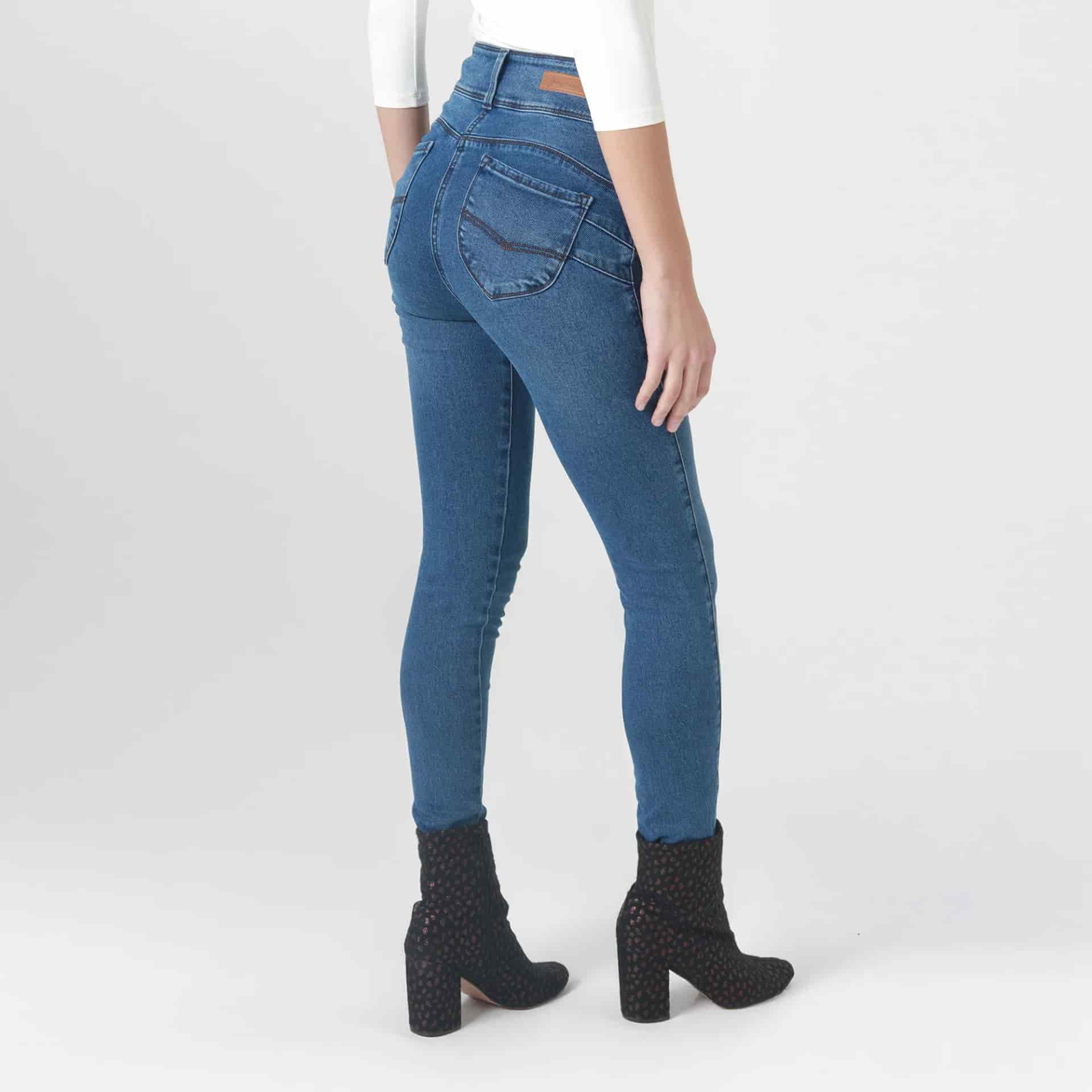 Jean Tiro Medio Bota Skinny - miniatura 4