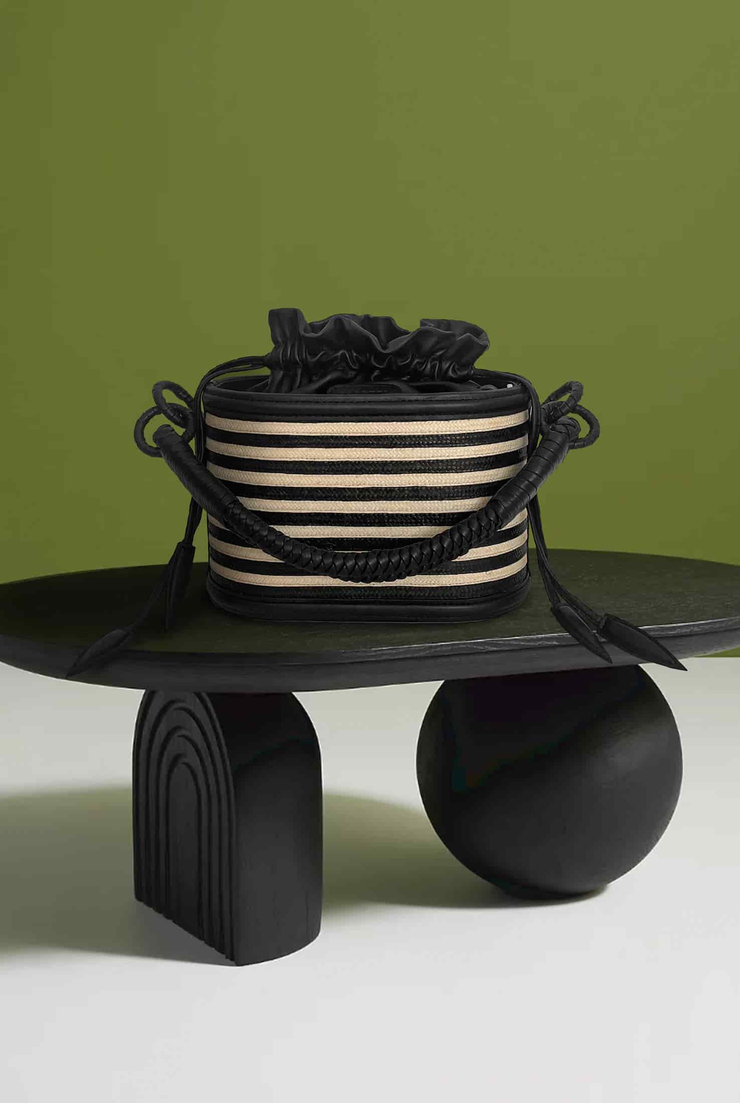 Caña Basket Bucket Bag, Stripes. - miniatura 2