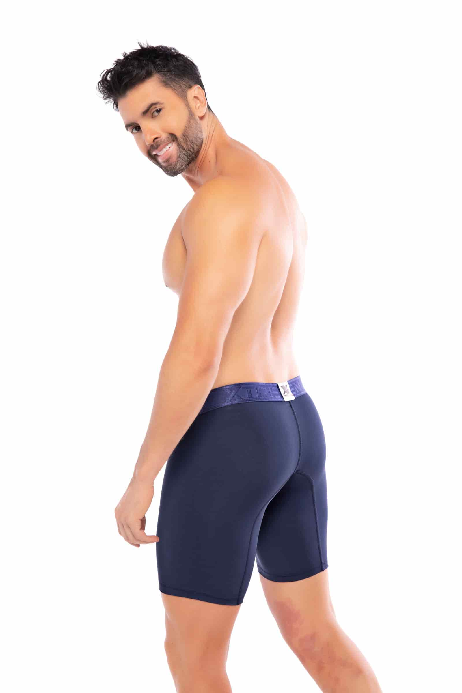 BOXER CLASICO LARGO NYLON AZUL OSC - miniatura 2