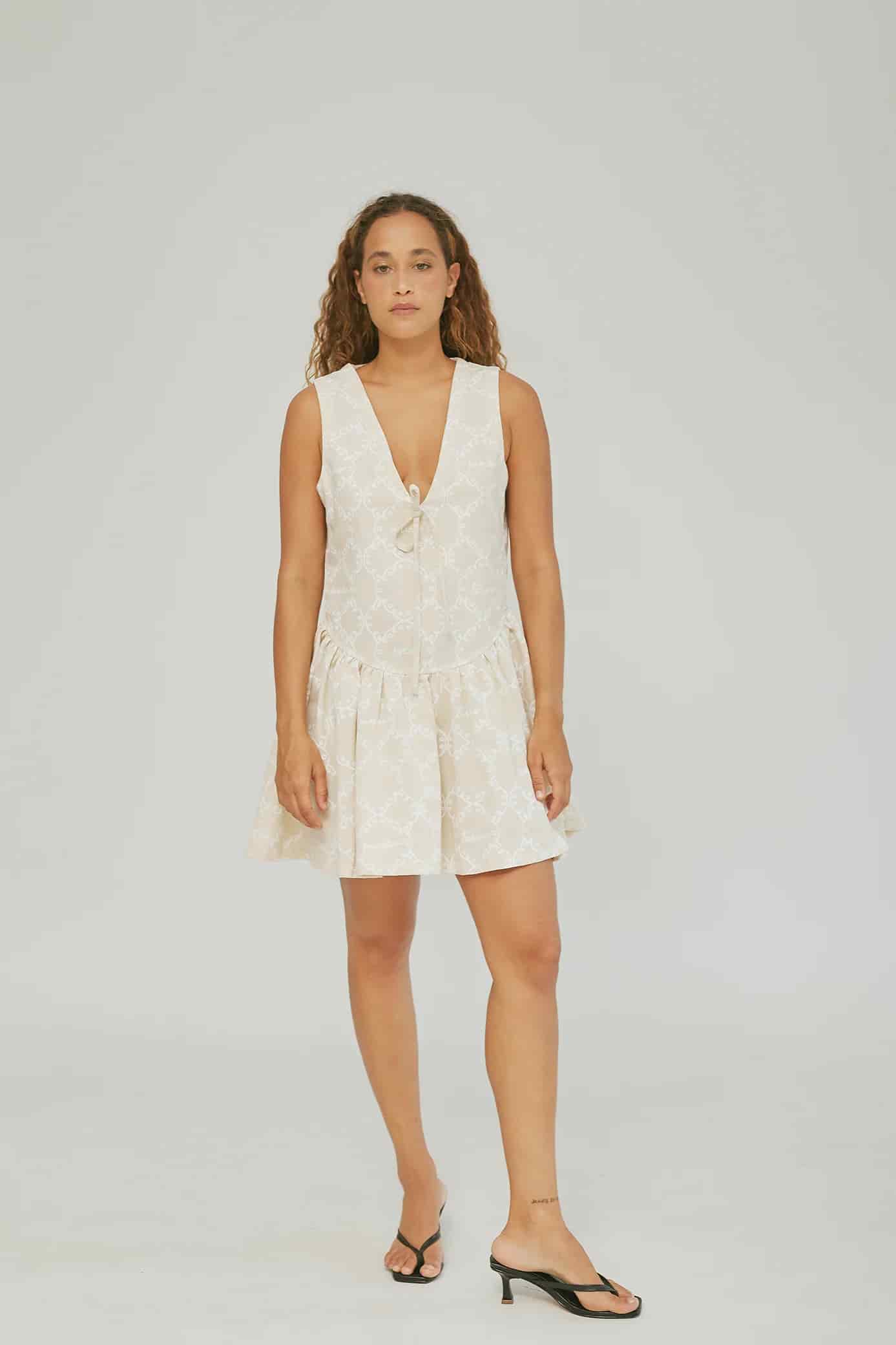 Vestido Azúcar Mantel Crudo - miniatura 3