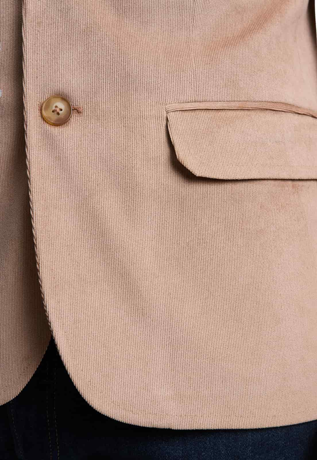 Blazer en pana beige - miniatura 6