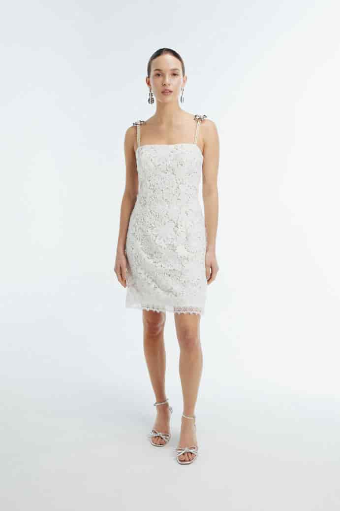 BISCAYNE MINI DRESS WHITE - miniatura 1