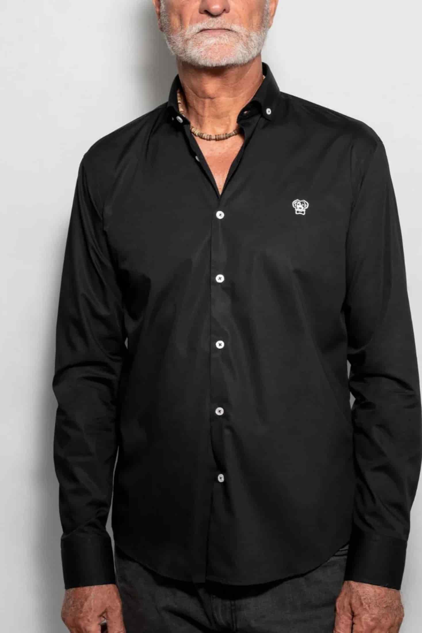 Camisa Antimanchas Popelina Negra - Talla Slim - miniatura 1