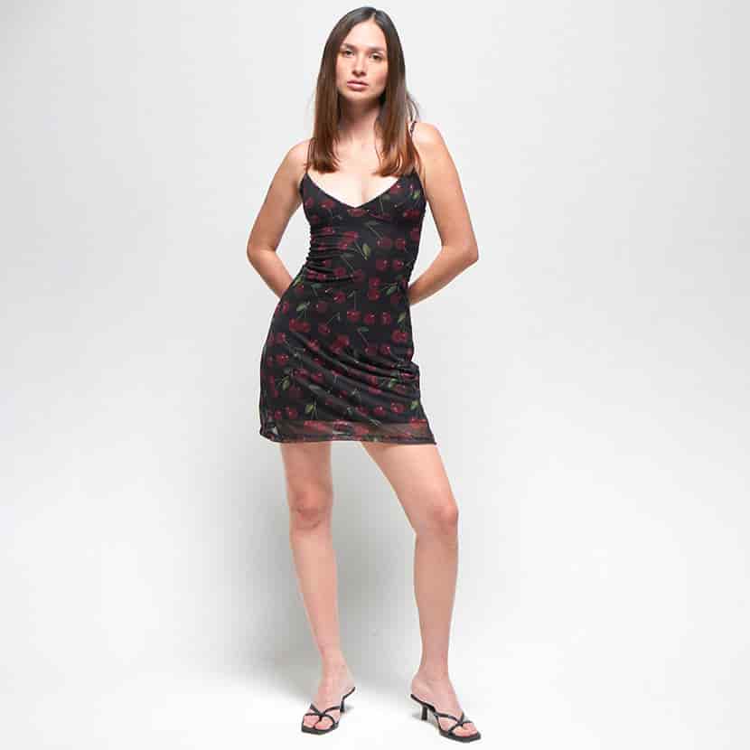 CHERRY MESH DRESS - miniatura 2