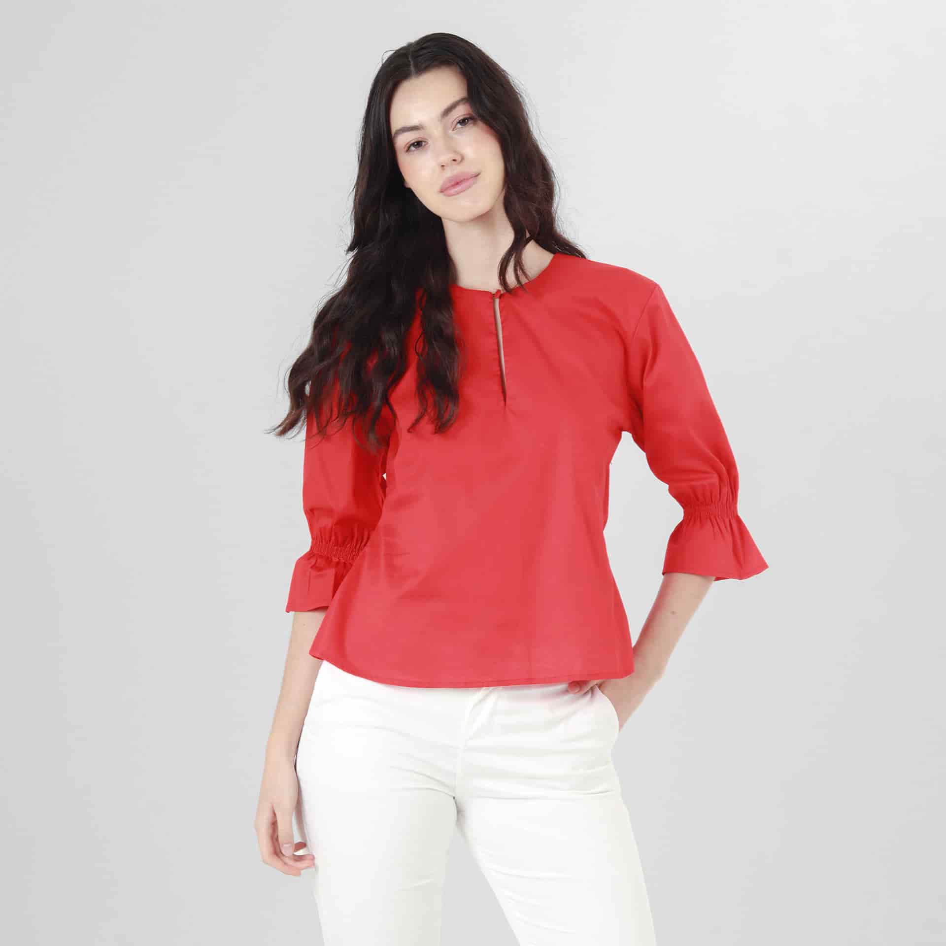 Blusa Cuello Redondo Manga 3Cuartos - miniatura 7