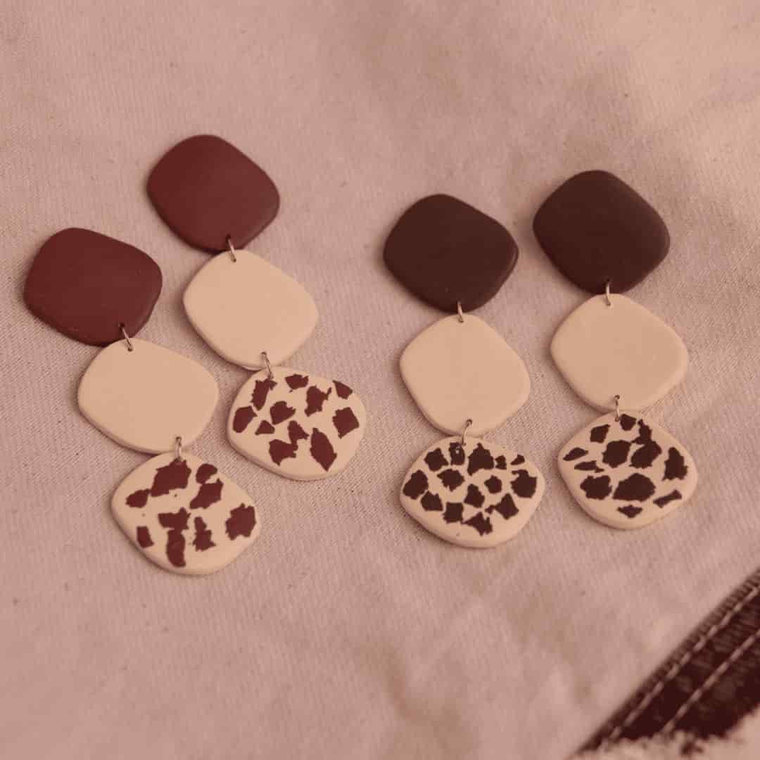 Aretes Circe Cow Print - miniatura 1