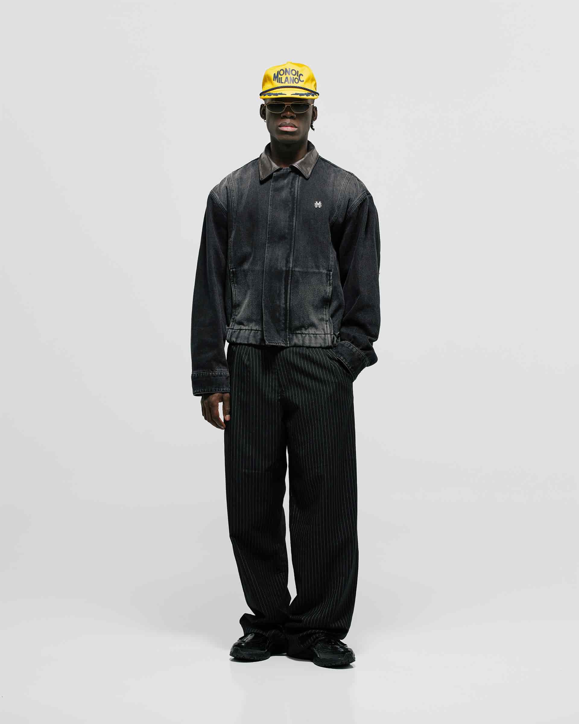 Aviator Denim Jacket - Negro Desgastado - miniatura 3