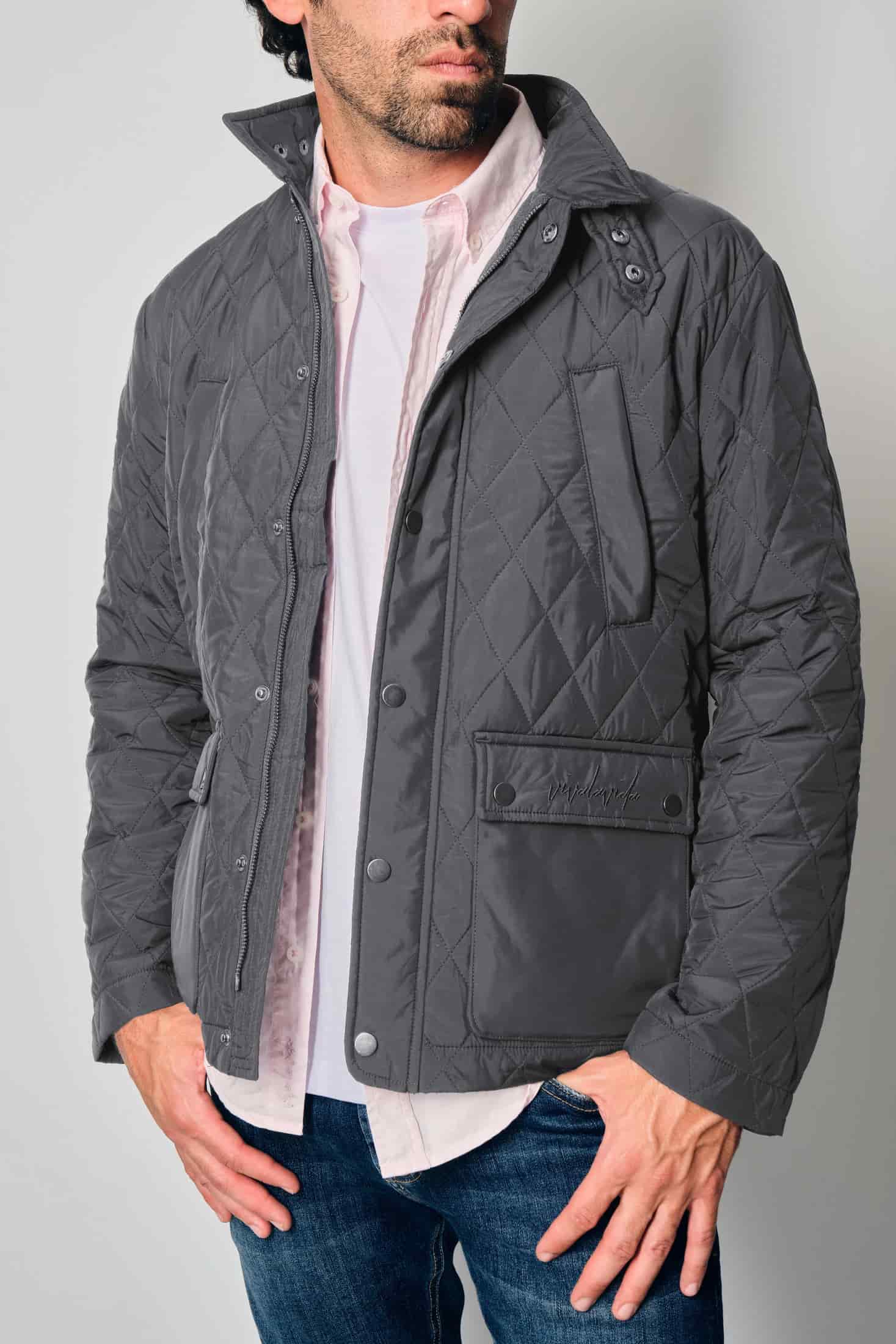 QUILTED JACKET GREY - miniatura 1