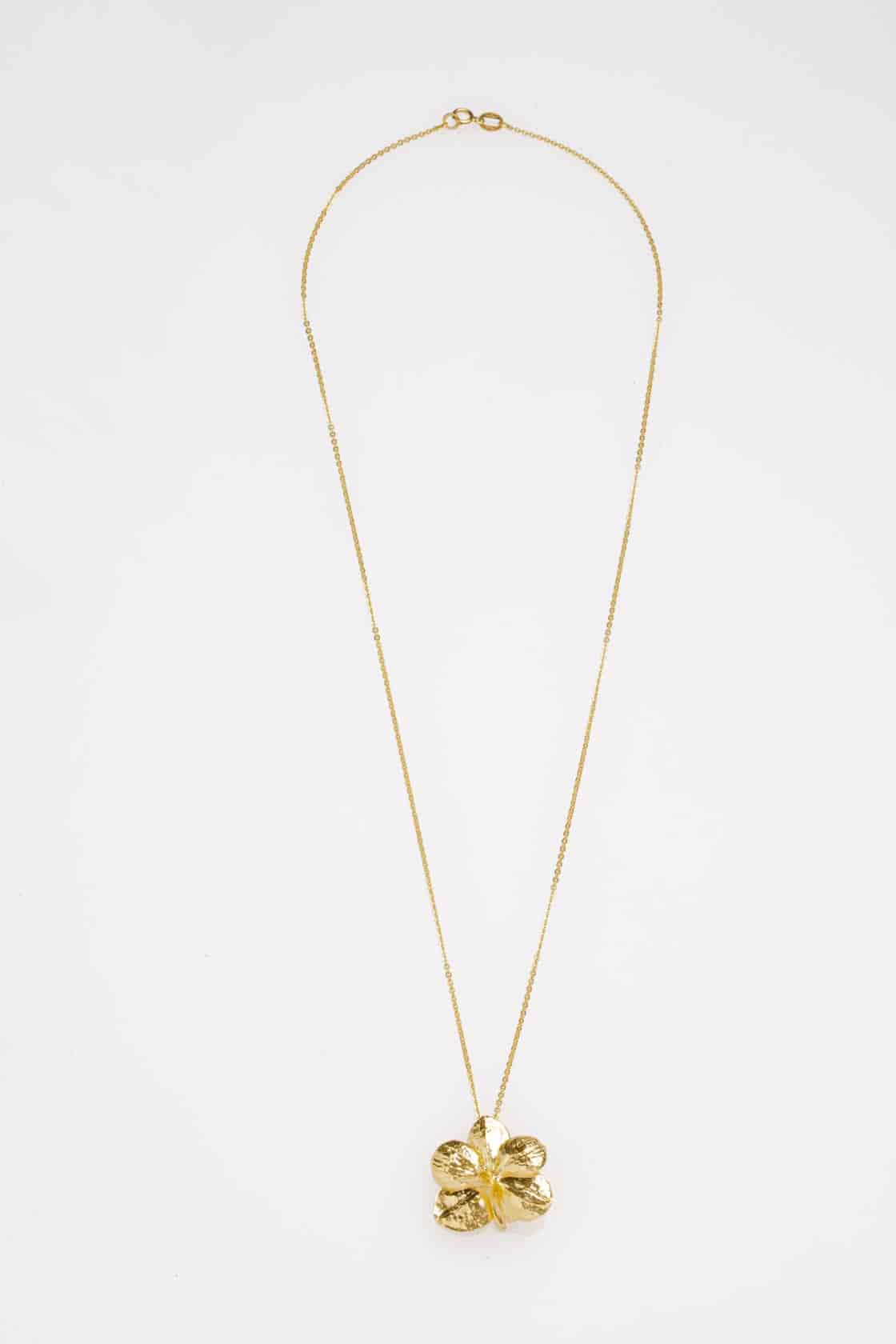 MINI VANDA ORCHID 18K NECKLACE - miniatura 1