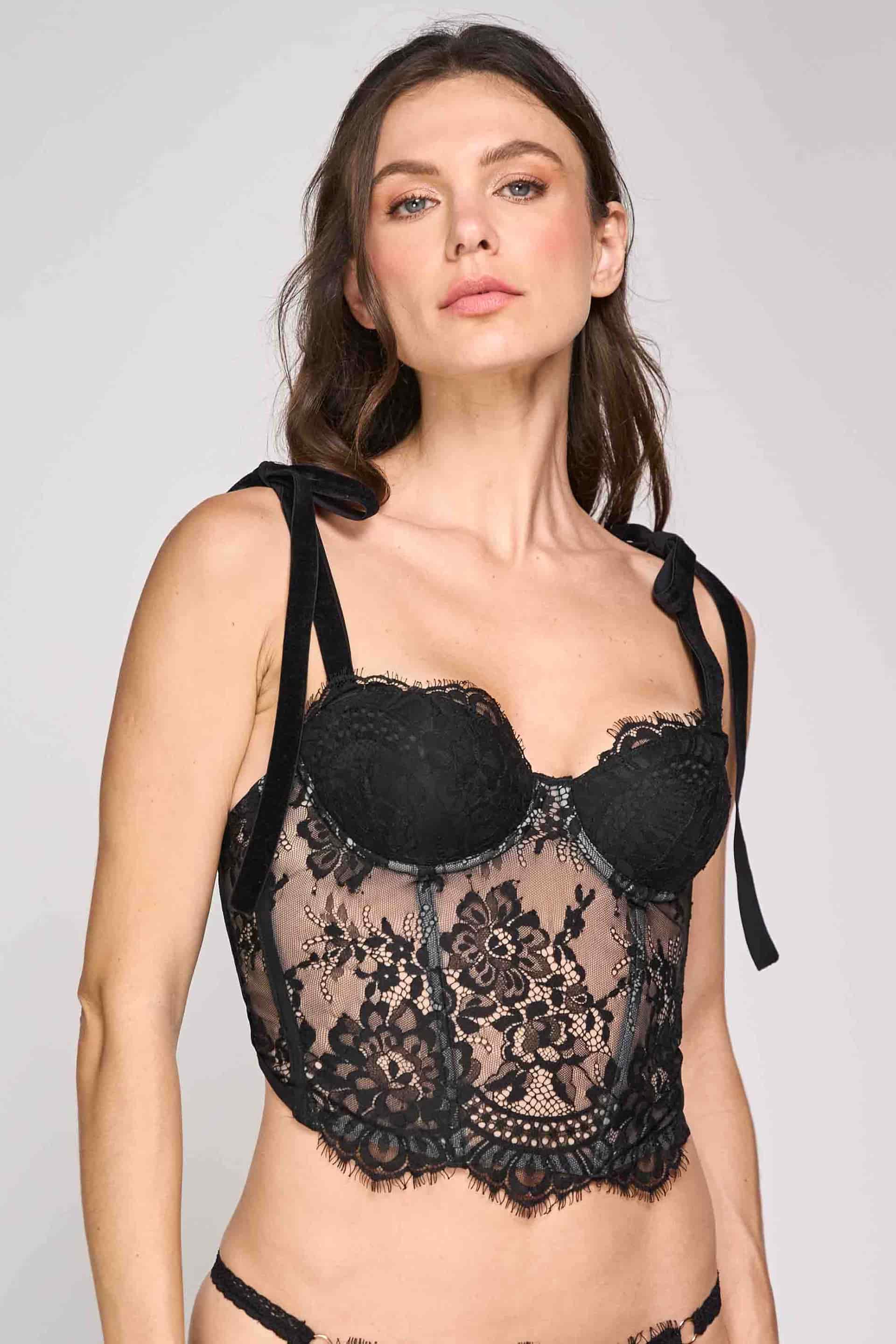 CORSET SEXY ELLIPSE NEGRO - miniatura 1
