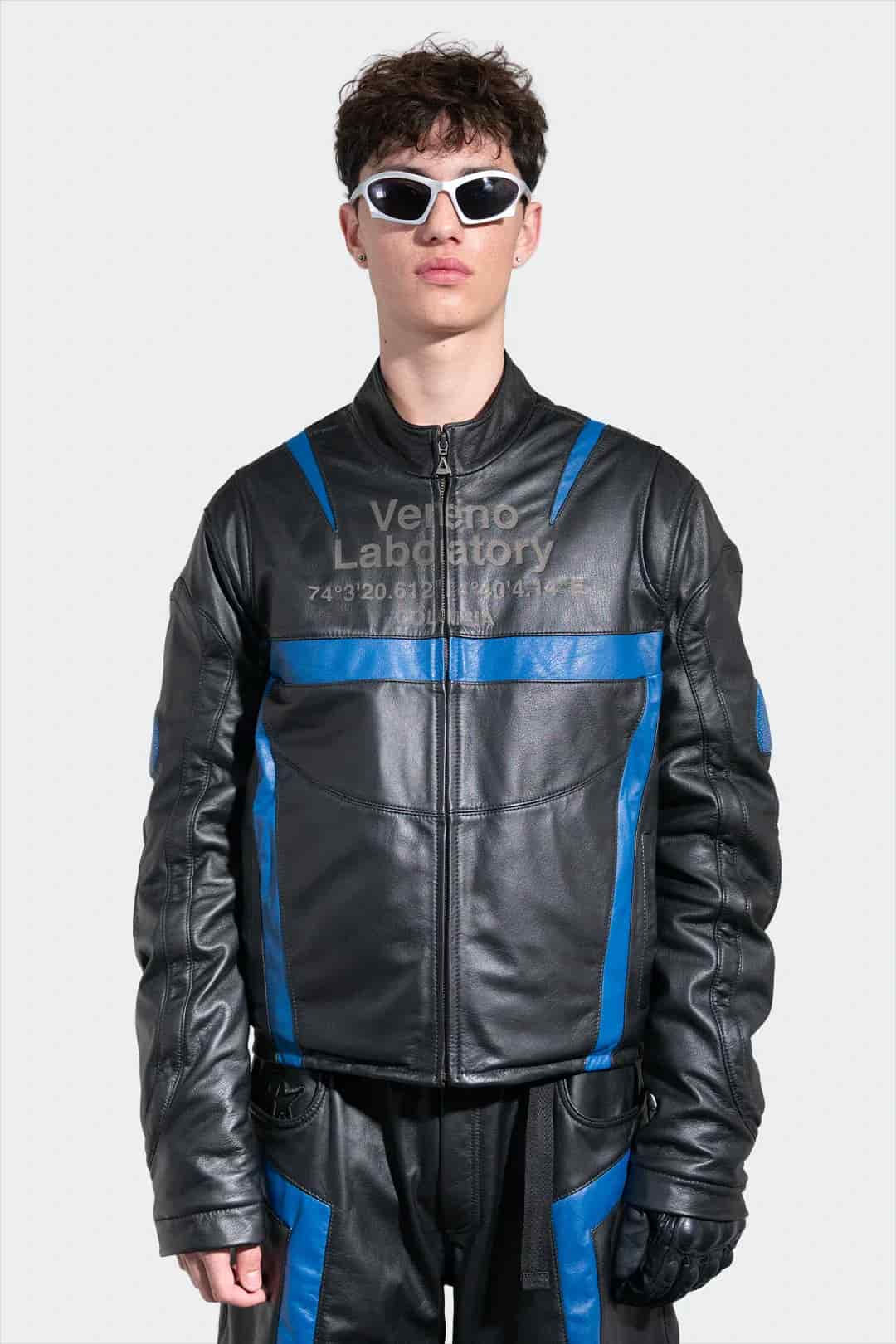 VENENO CHAQUETA CUERO BIKER GO FASTER - miniatura 1