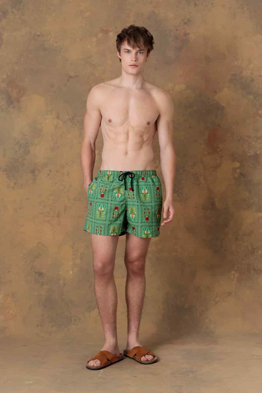 Men's swim trunk dionisio green - miniatura 1