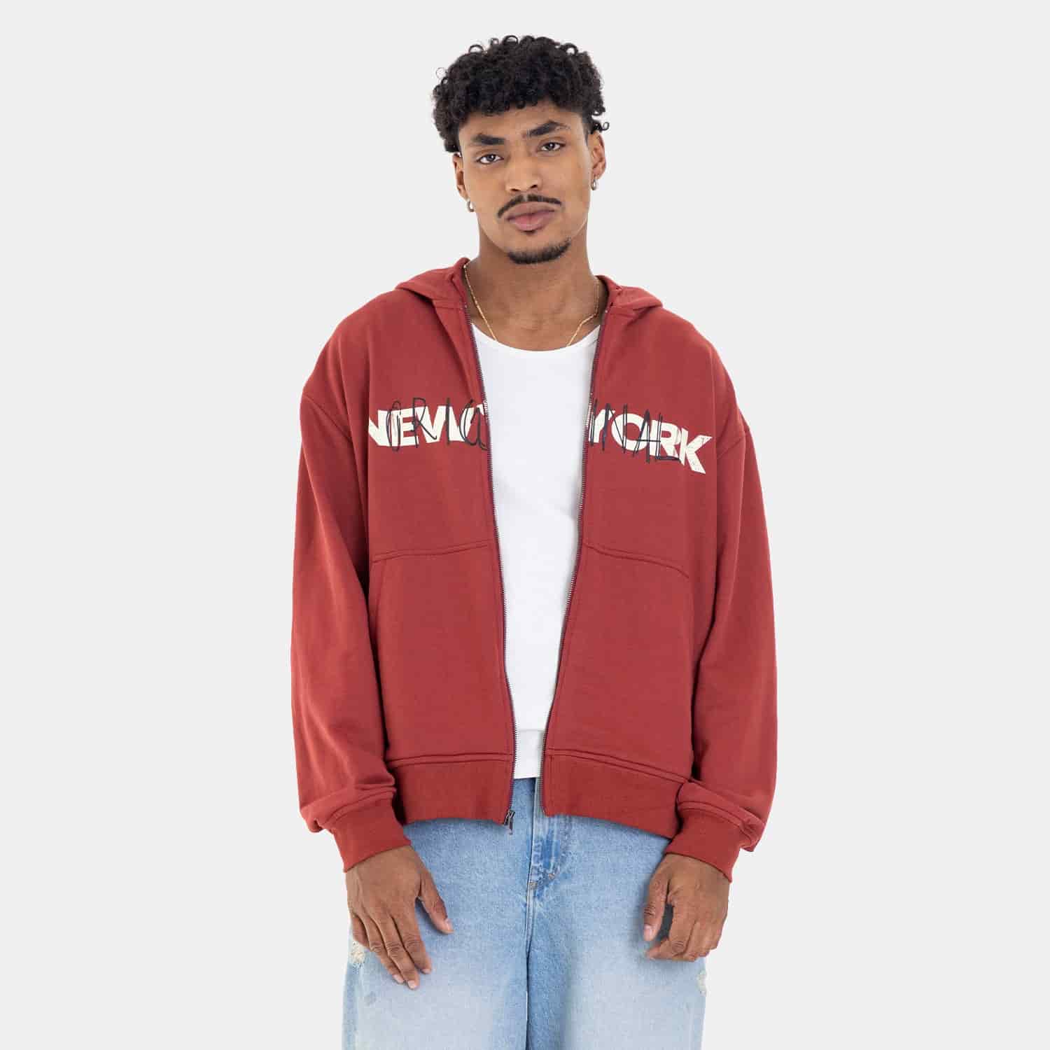 Zip Hoodie Regular Fit Red - miniatura 14