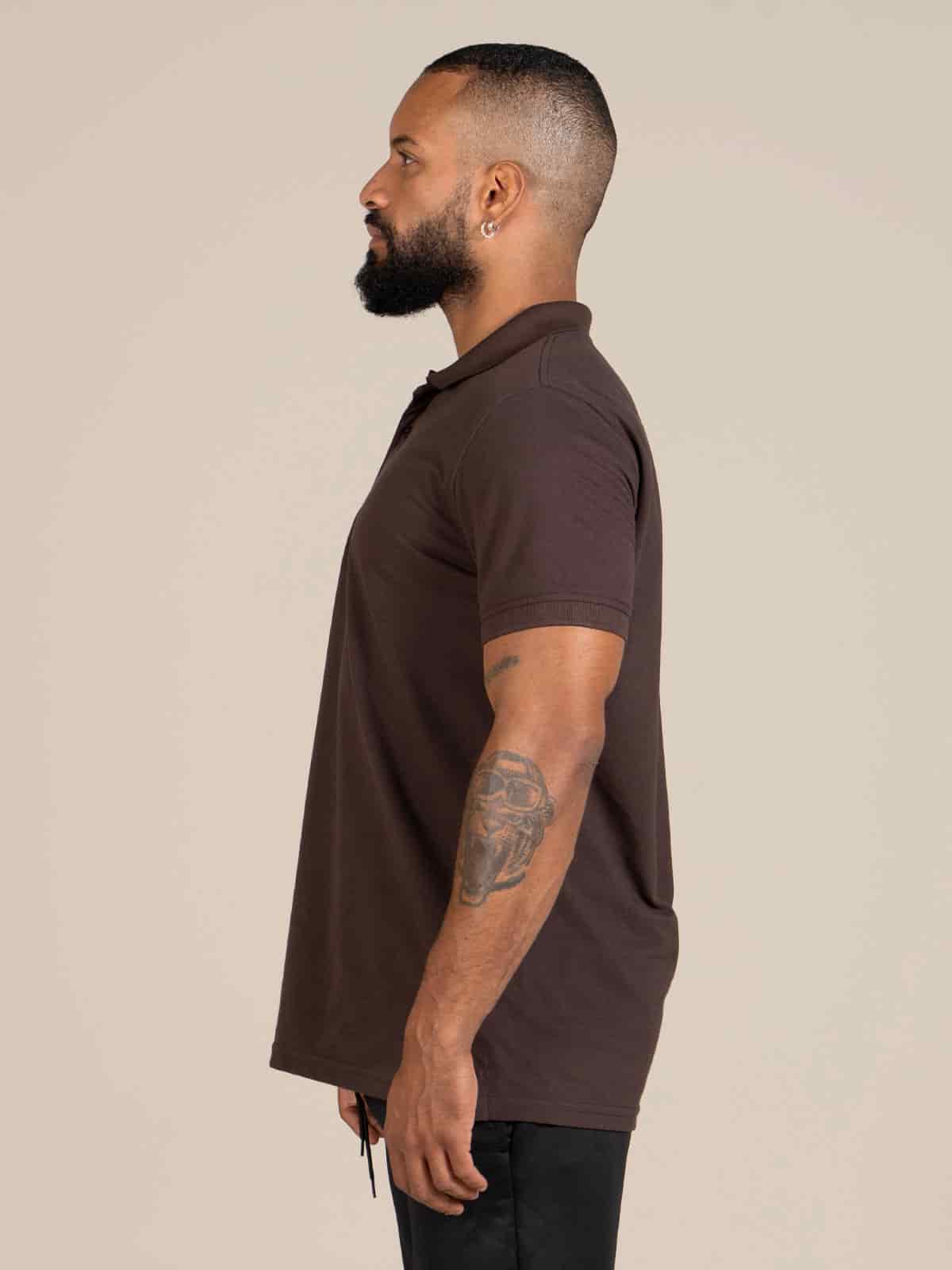 camiseta polo hombre brown - miniatura 3