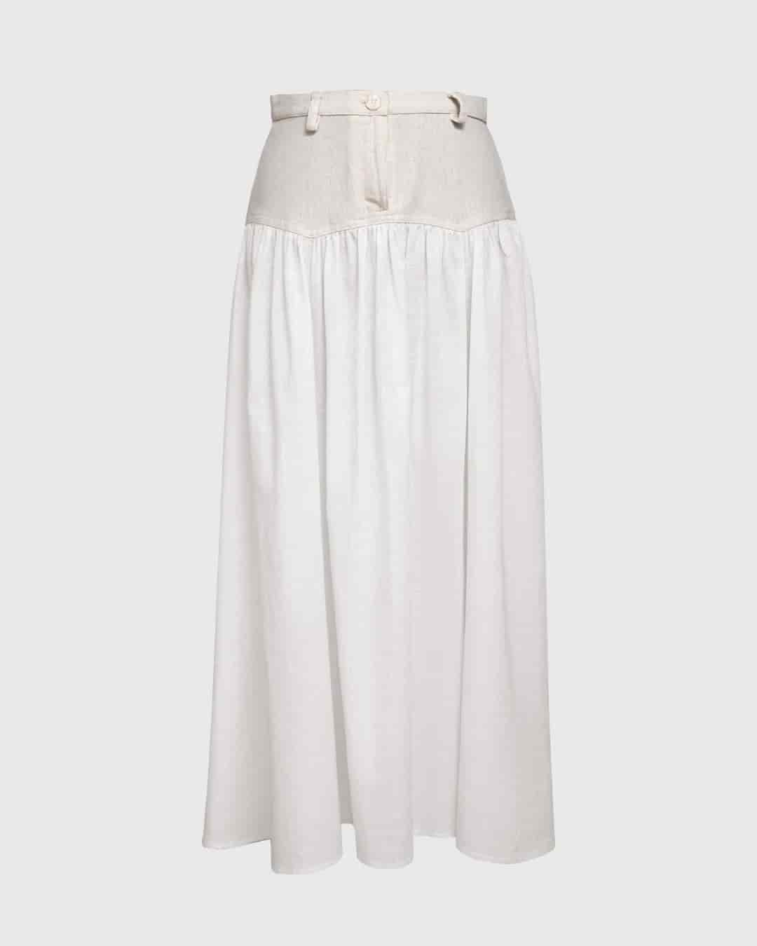 SAND STRIPE SKIRT (IVORY) - miniatura 2