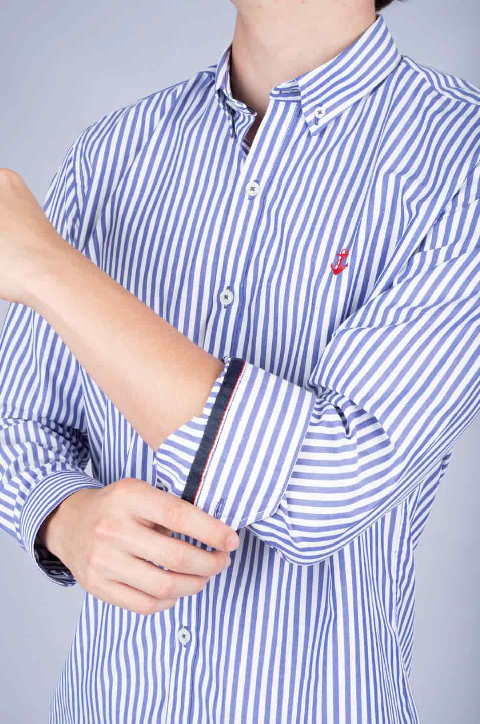 Camisa Rayas Azules A Roja - miniatura 3