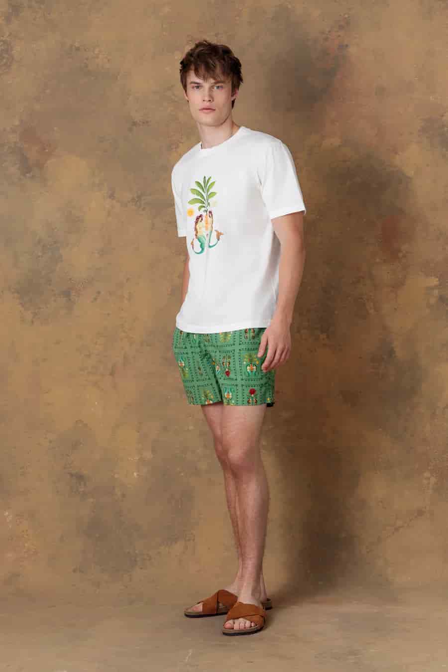 Men's cotton t-shirt amanzi white - miniatura 5