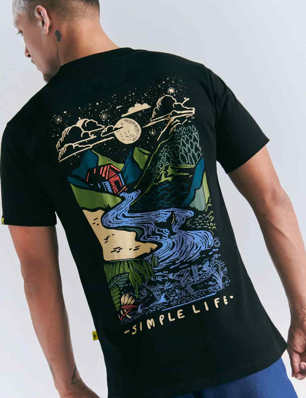 Camiseta Regular Fit Mountain Life negro Hombre - miniatura 7