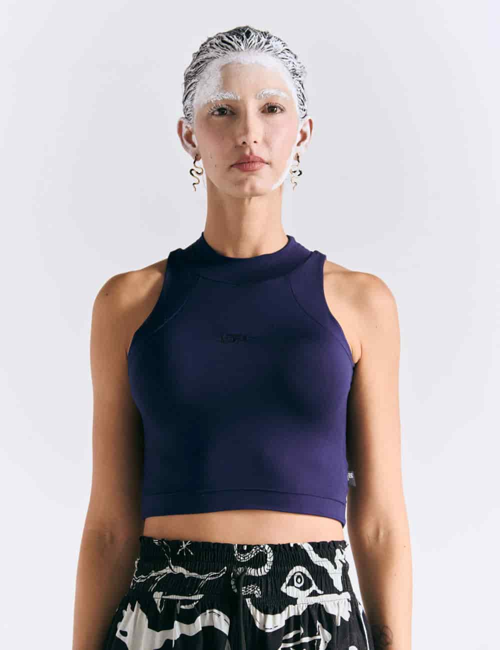 Crop Top Raglan  azul rey Mujer - miniatura 1