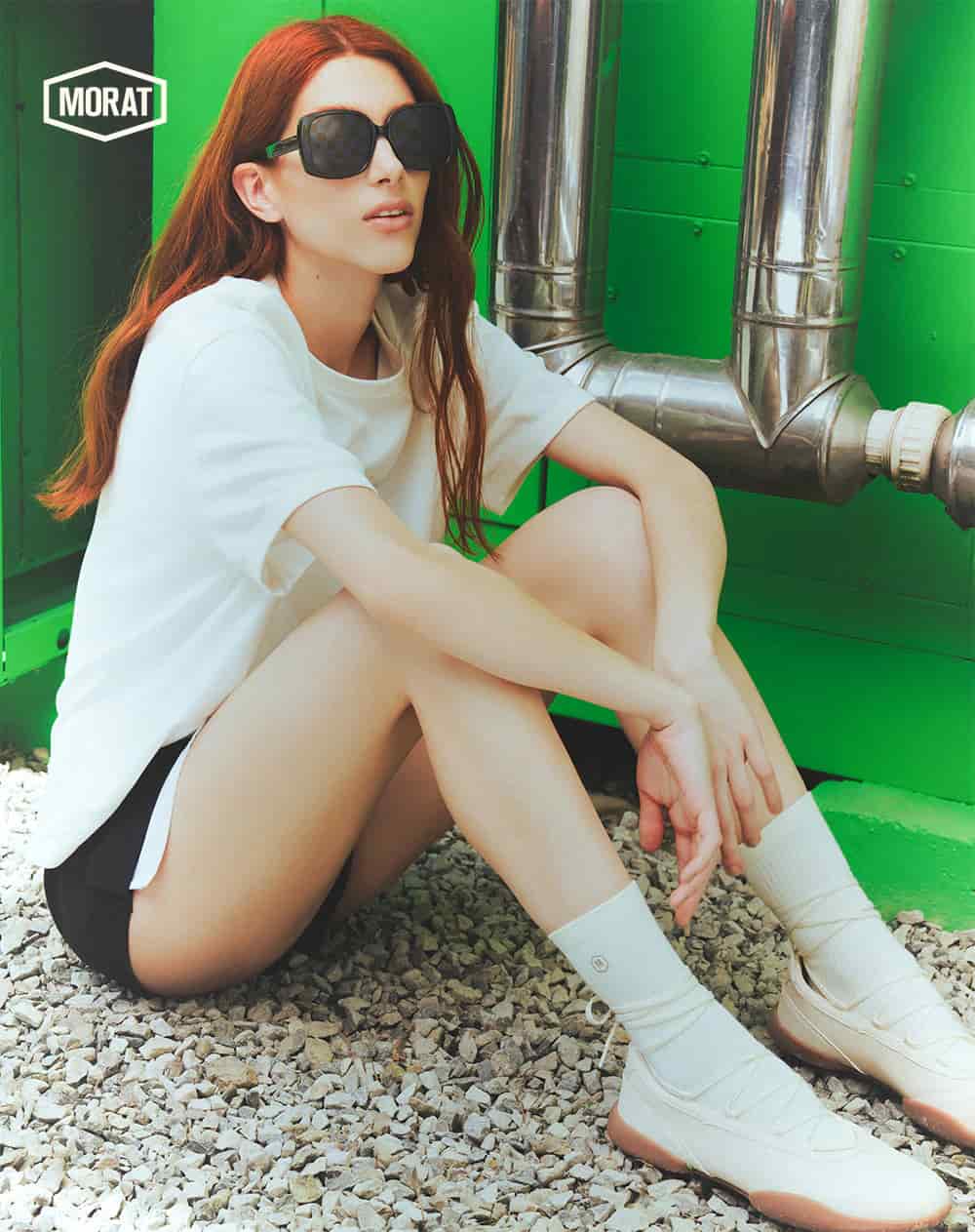 Medias largas blanco unisex GEF | MORAT - miniatura 2