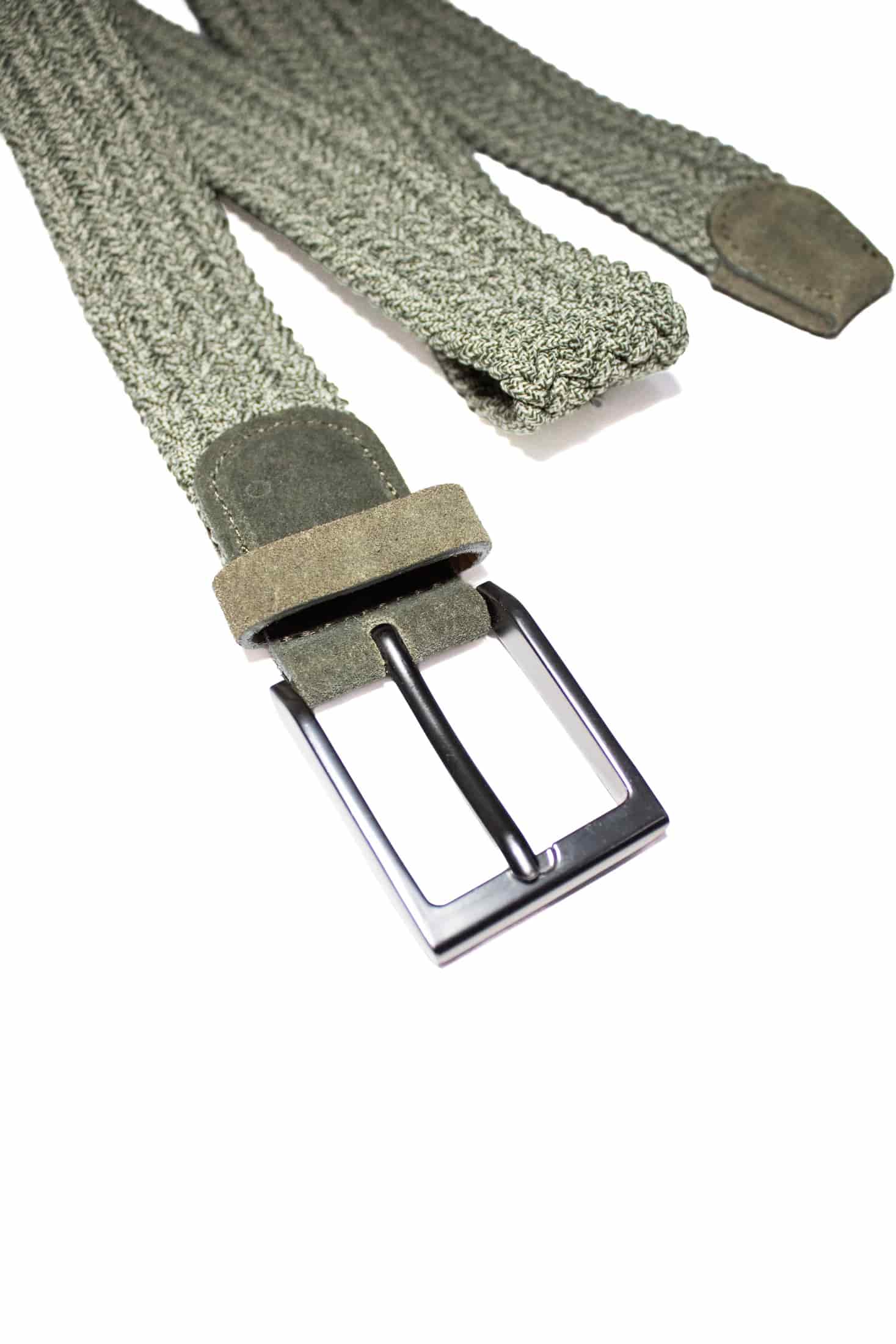 Cinturón Elástico Verde Militar Para Hombre - miniatura 2
