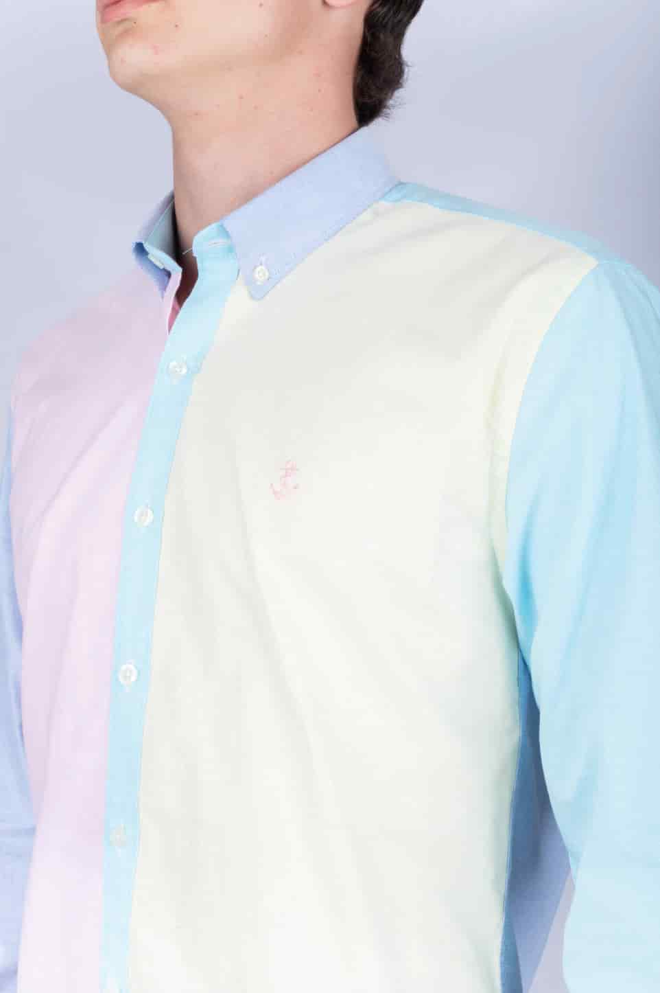 Camisa Oxford Multicolor Amarilla - miniatura 3