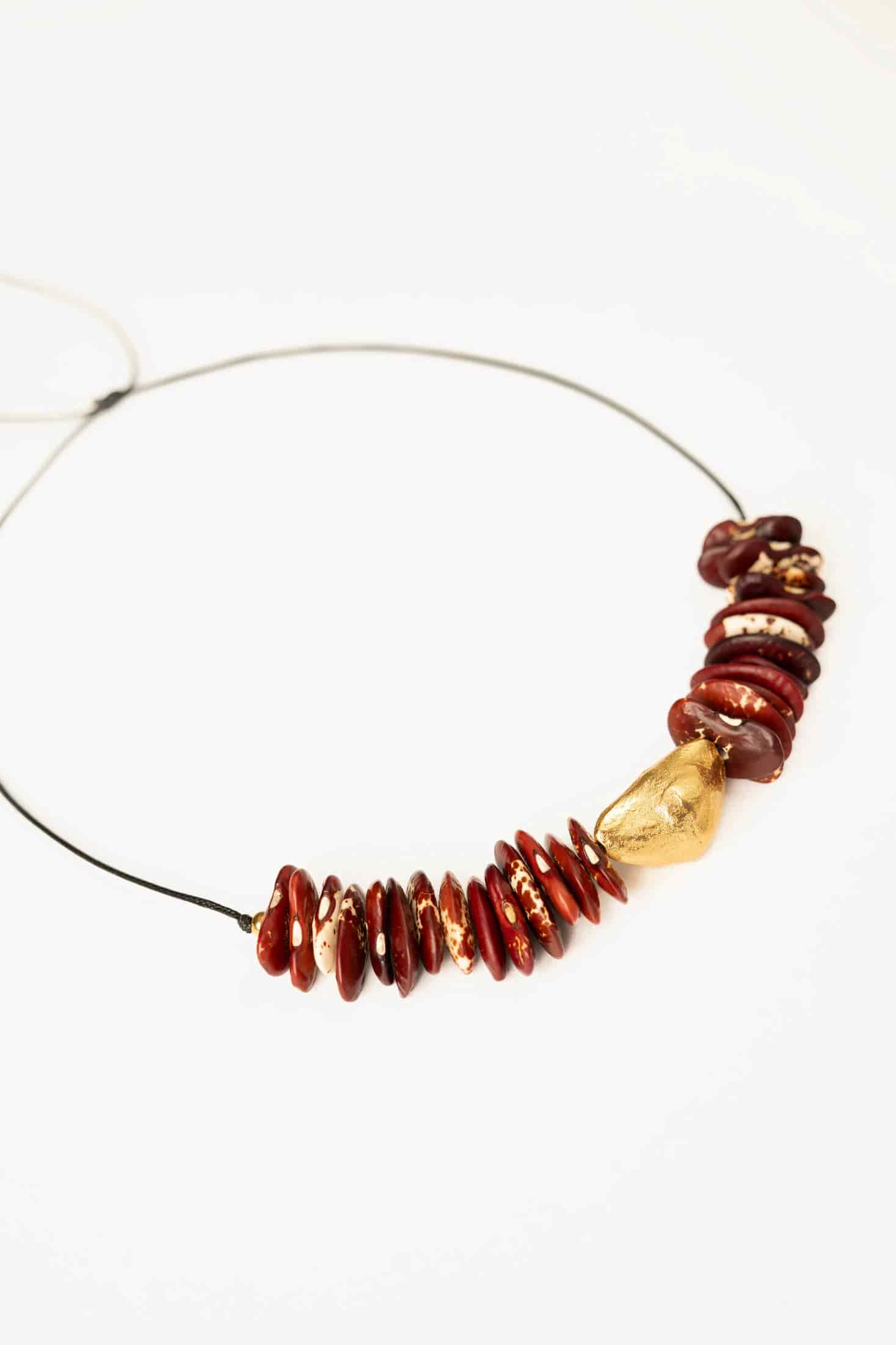 Collar Fruto Frijol Rojo - miniatura 1