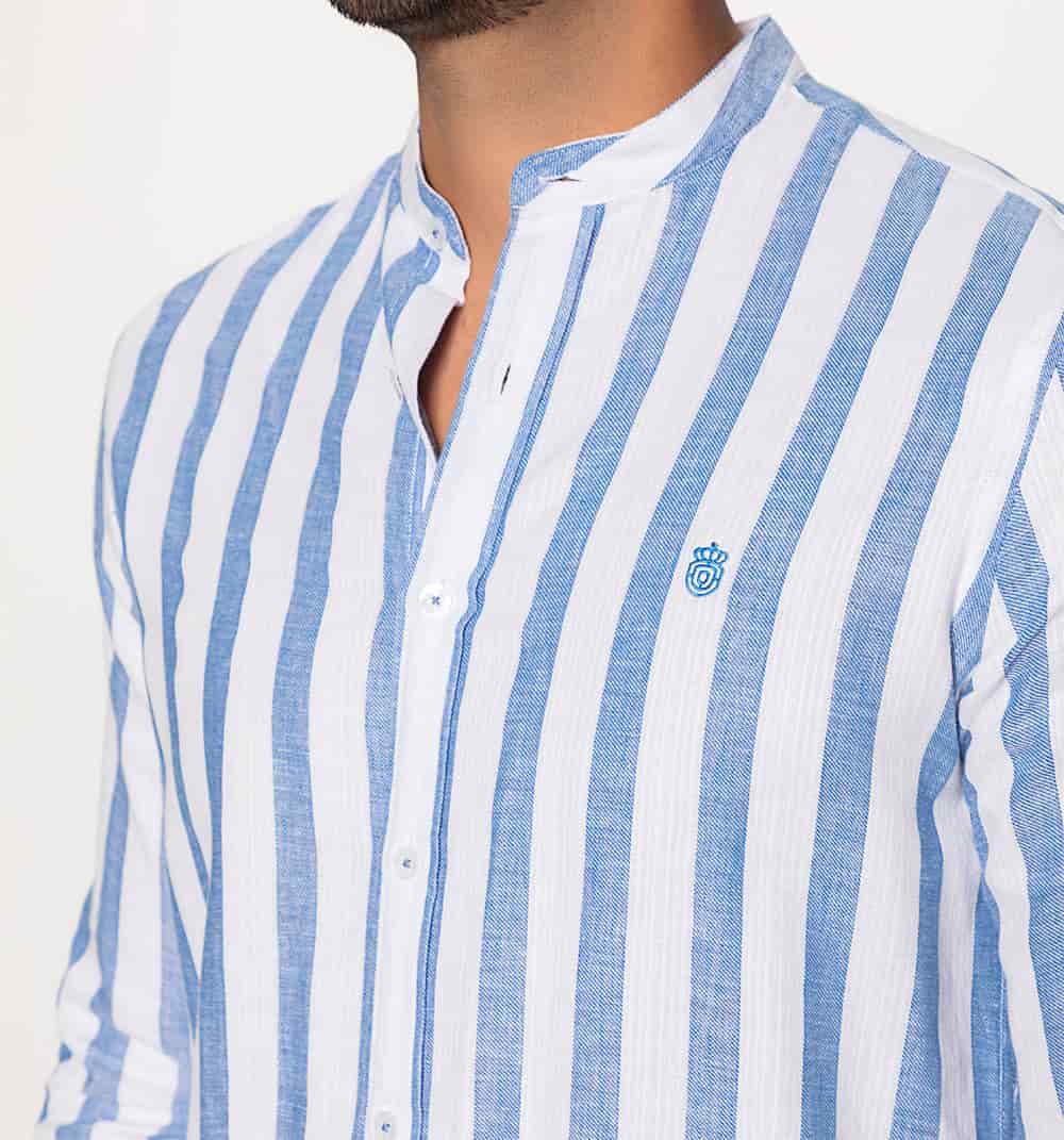 Camisa cuello nerú manga larga para homb - miniatura 4