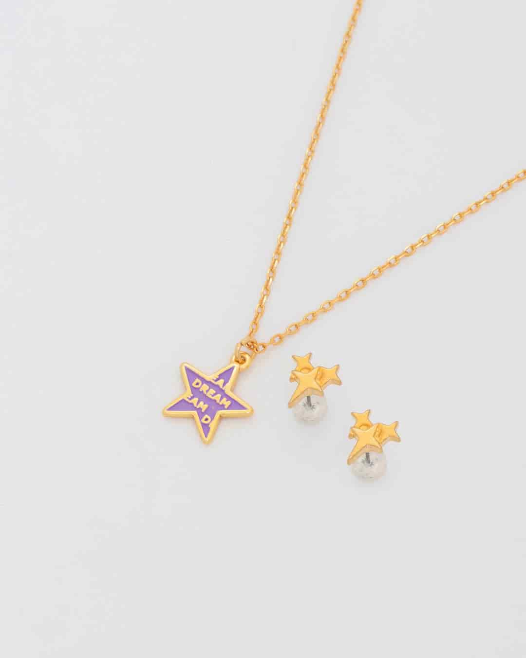 Collar Estrella Letras + Aretes - miniatura 2