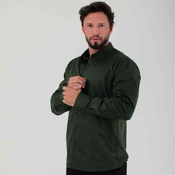 CAMISA ML 100% ALGODON HOMBRE - miniatura 7