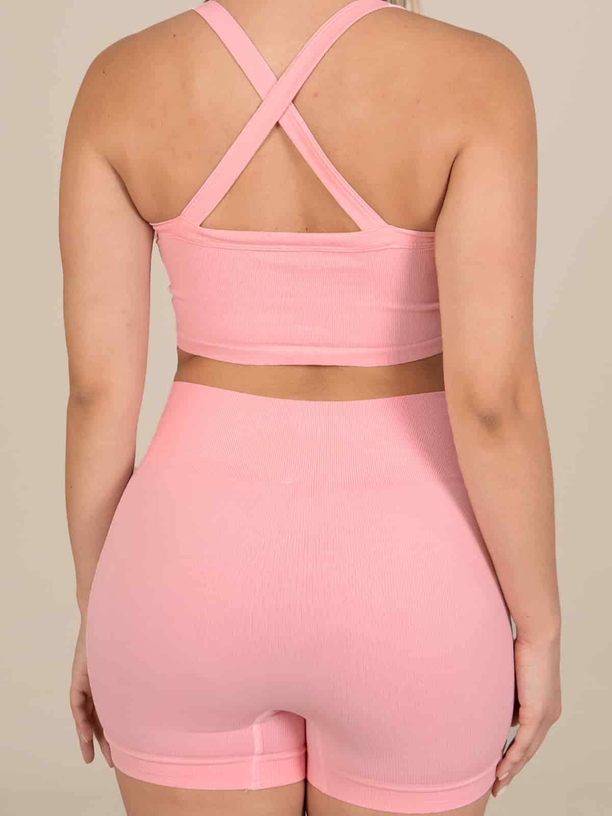 Talia short set seamless rosa - miniatura 4