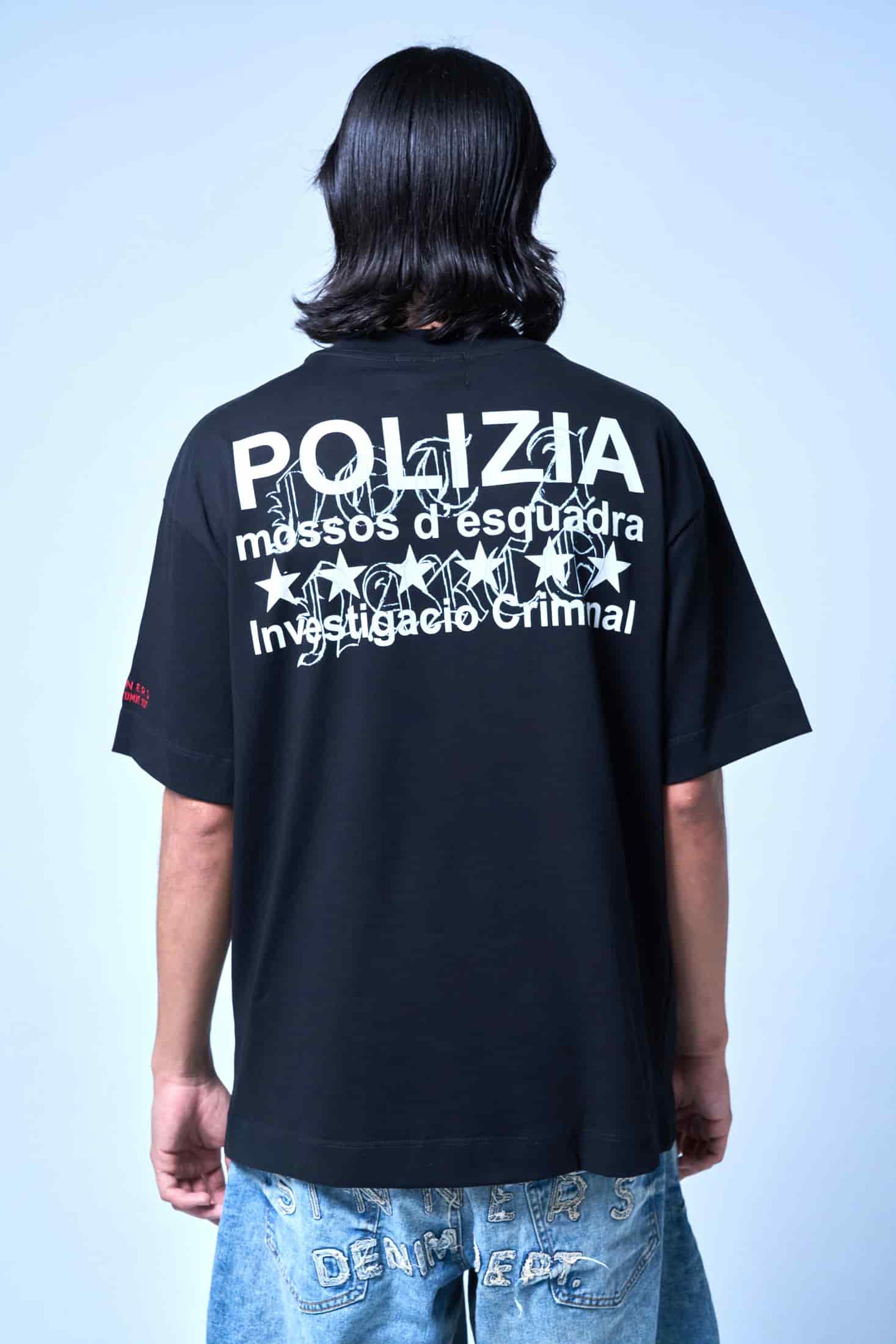 POLIZIA BLACK T-SHIRT - miniatura 2