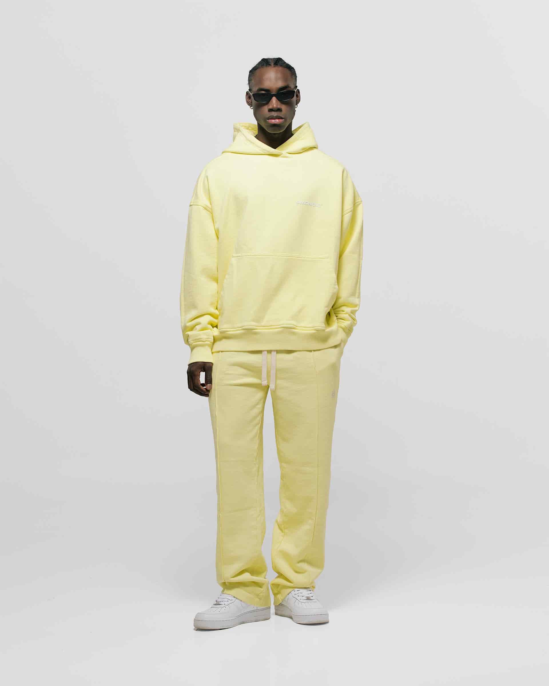 Hoodie Oversized Básico V3 - Amarillo Pastel - miniatura 4