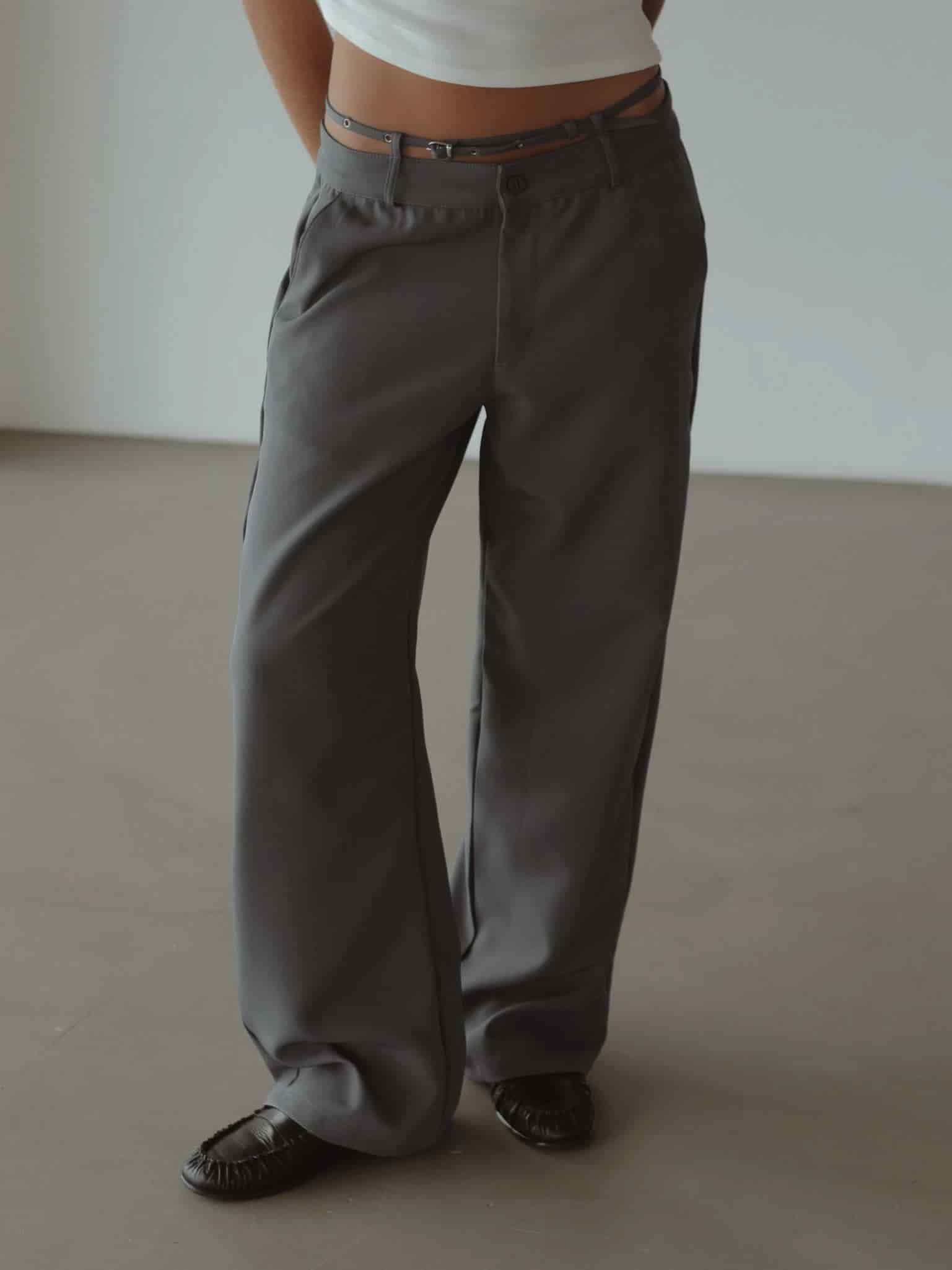 CROSS BELT TROUSER - DARK GRAY - miniatura 1