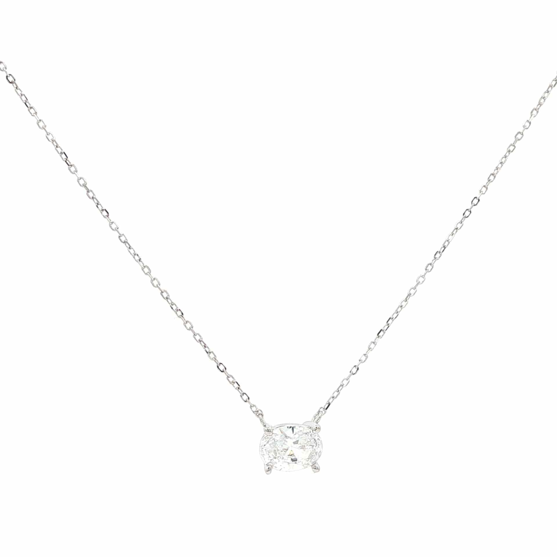 Oval Solitario Necklace - miniatura 2