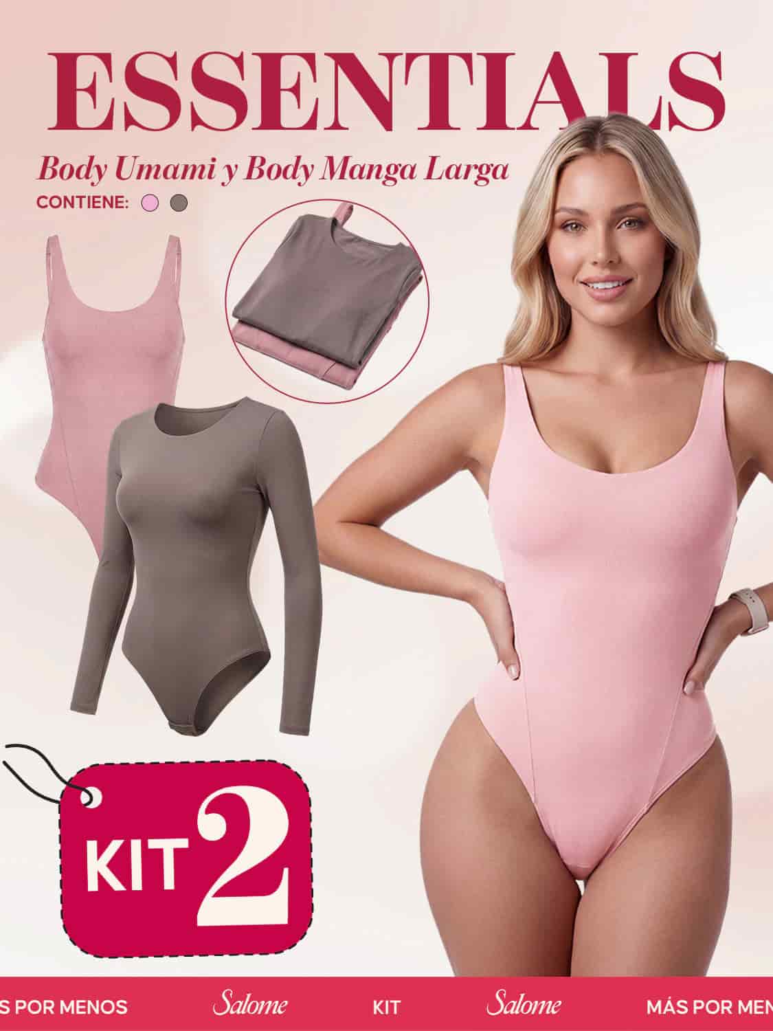 Kit Body Diario Umami Tiras Finas & Manga Larga Microfibra | Salome 5005 + 5008 | 03L5 - miniatura 5
