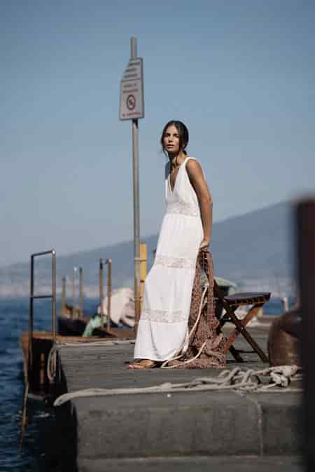 White Gloove Long Dress - miniatura 1