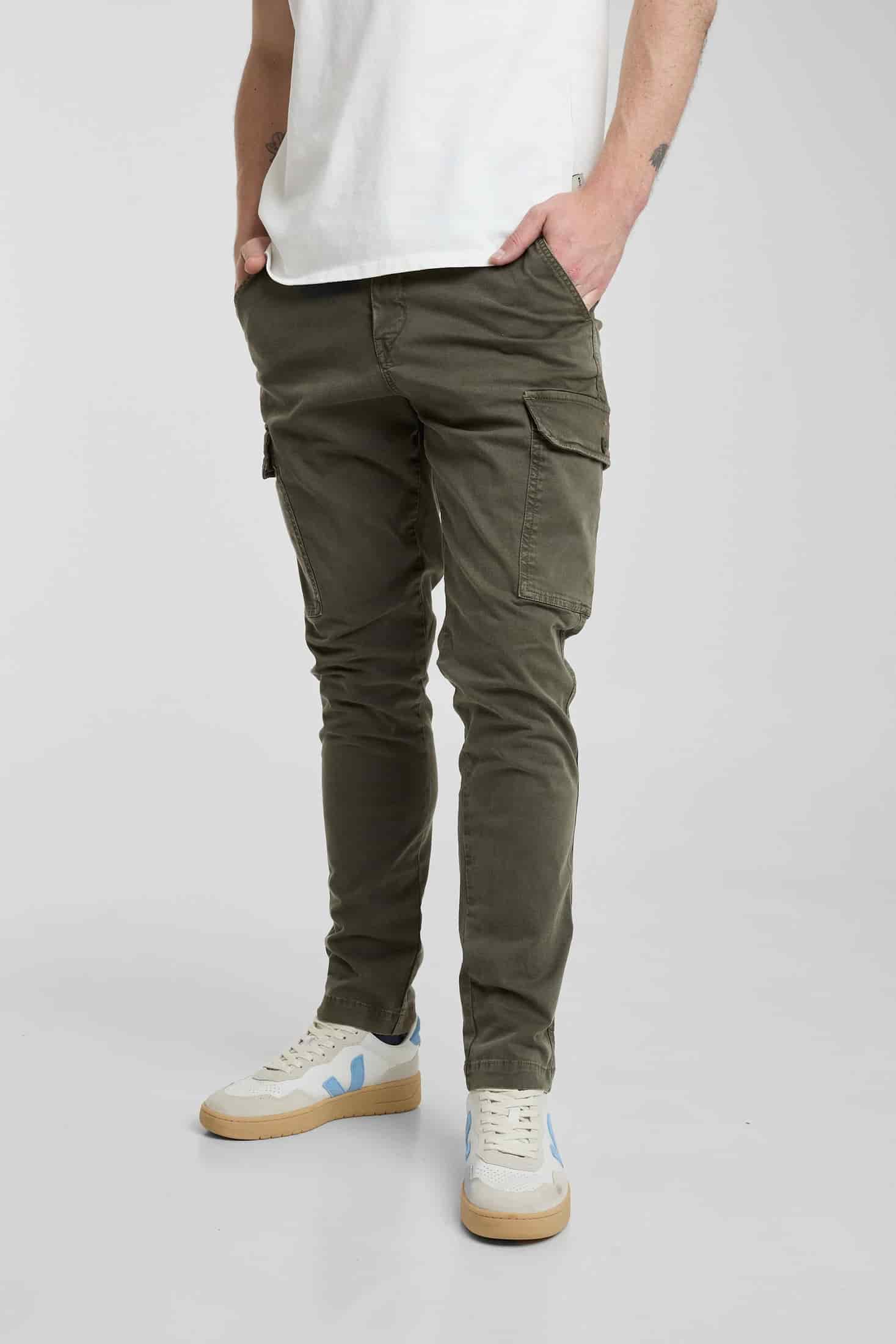 Pantalón Cargo Verde Militar - miniatura 1