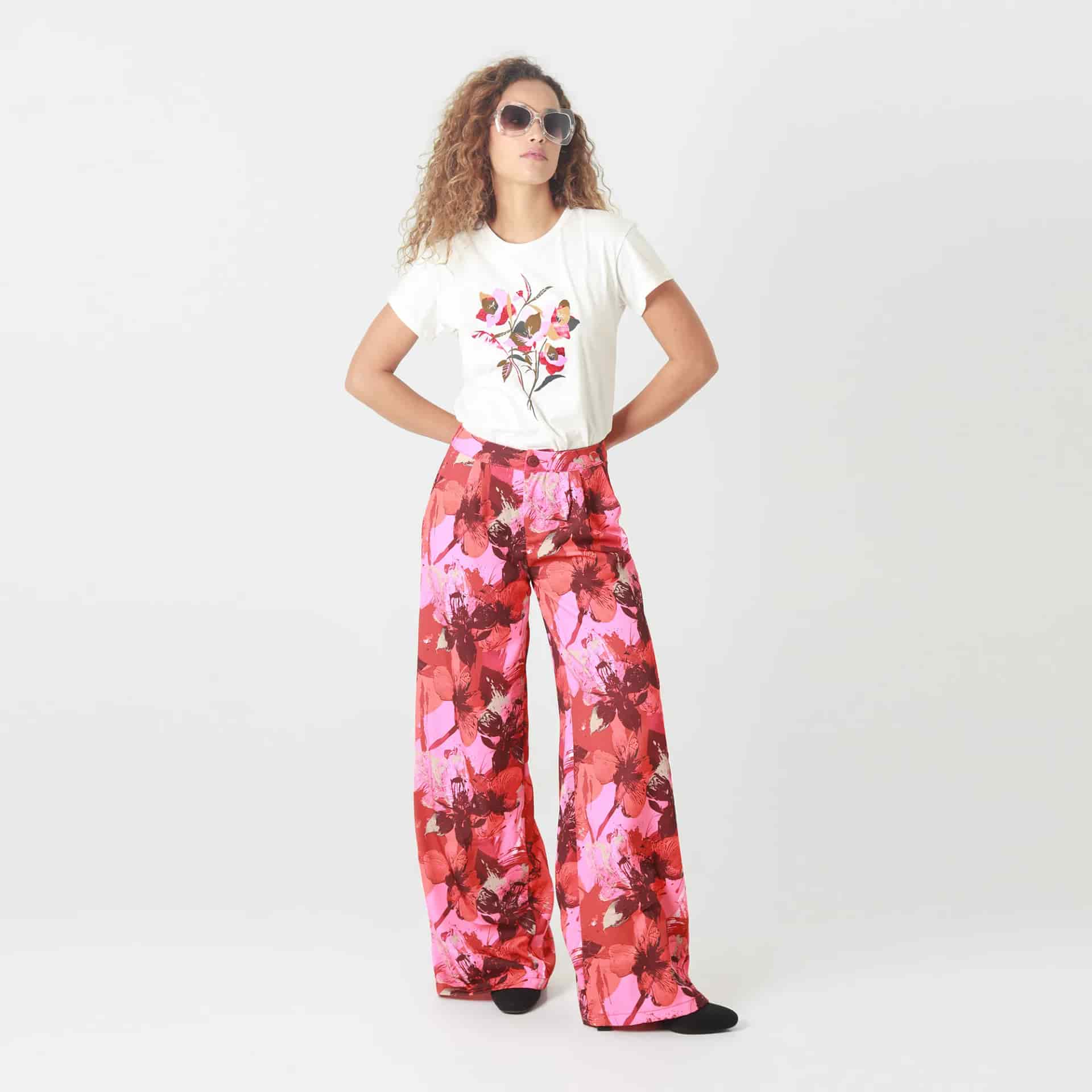 Pantalon Tiro Alto Bota Palazzo - miniatura 1