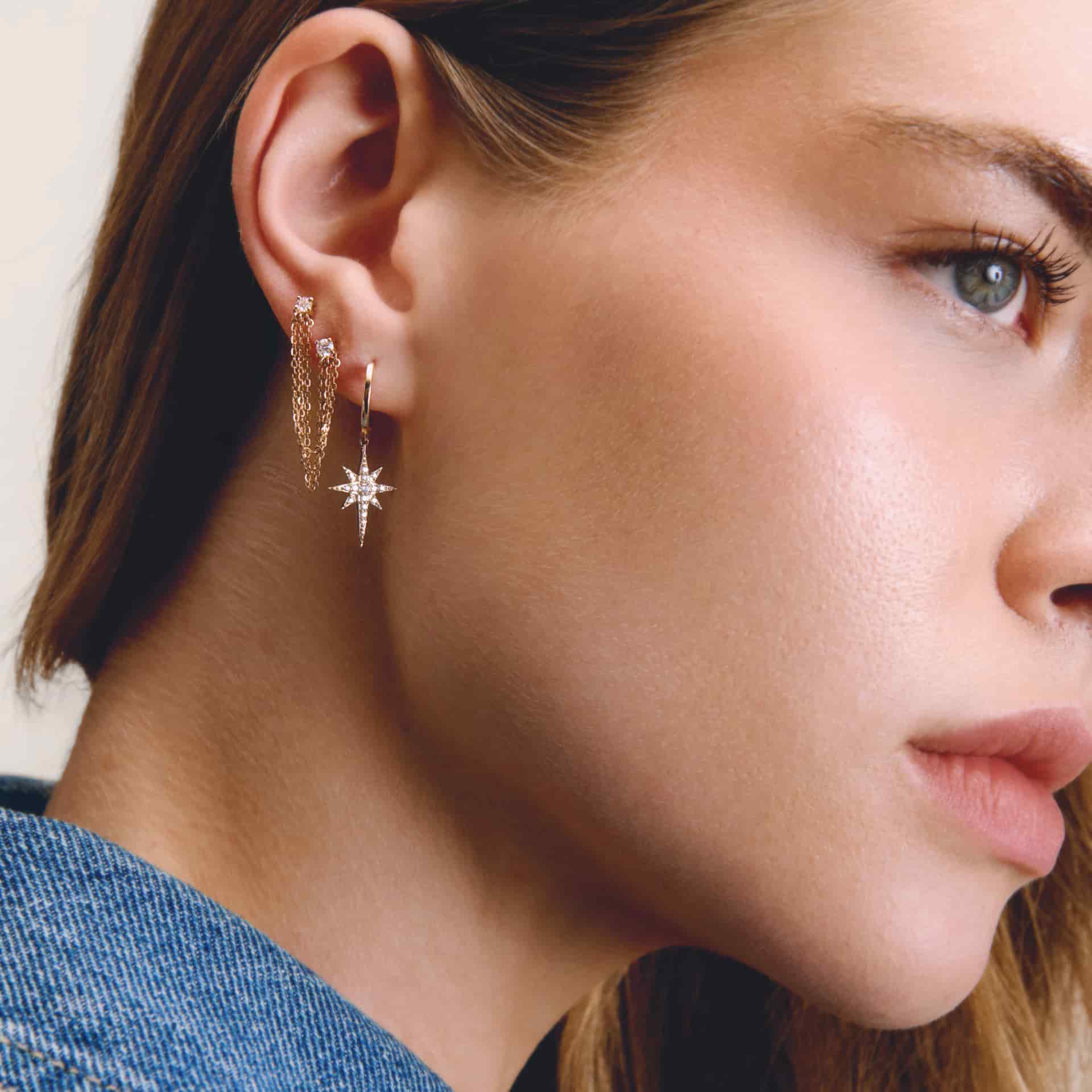Arete Huggie big star - miniatura 4
