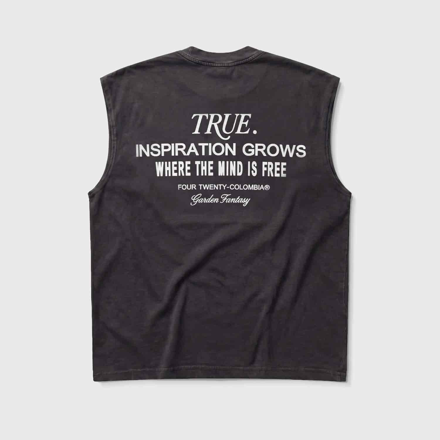 Garden Sleeveless Tee - Washed Black - miniatura 2