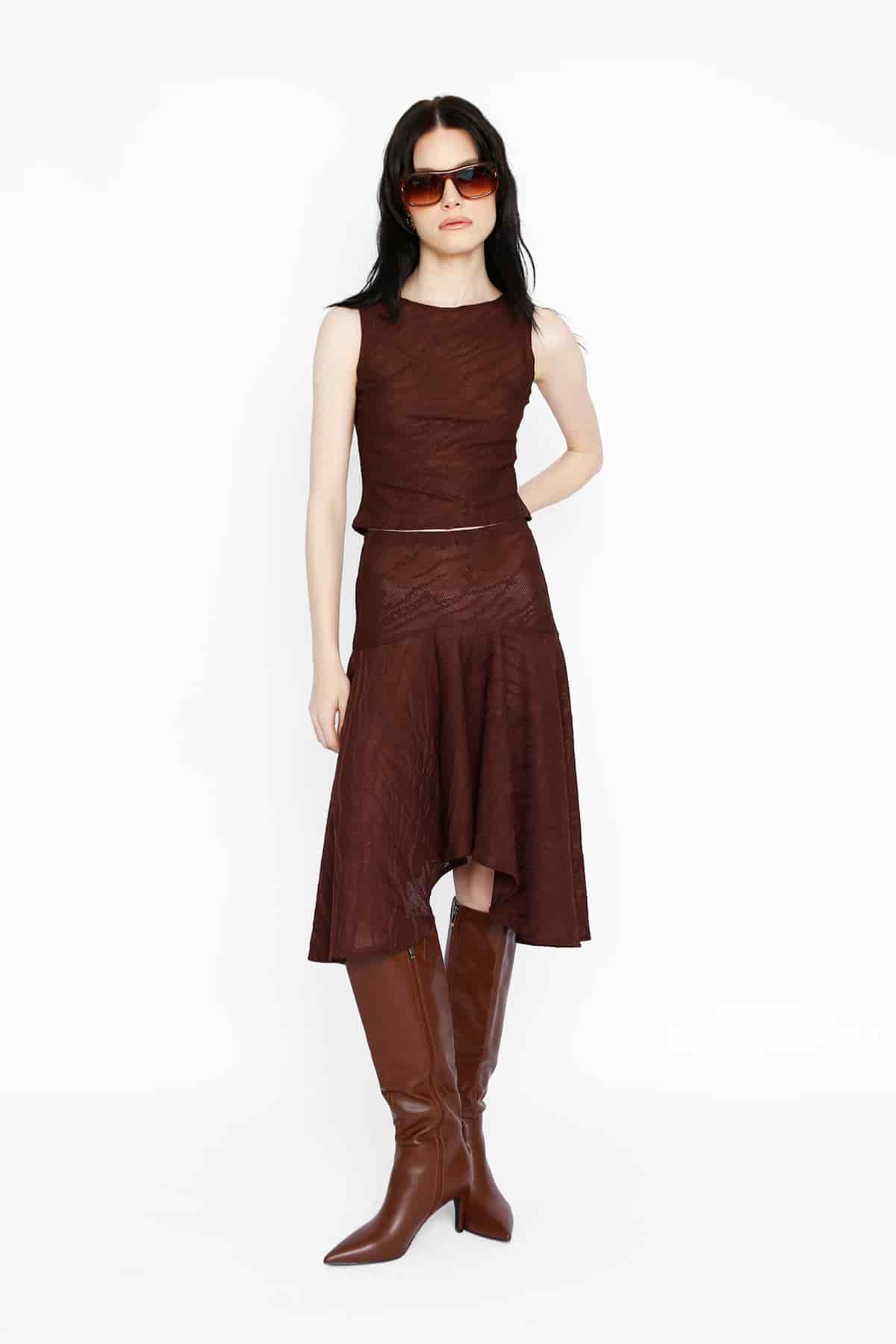 Lovers skirt in brown - miniatura 1