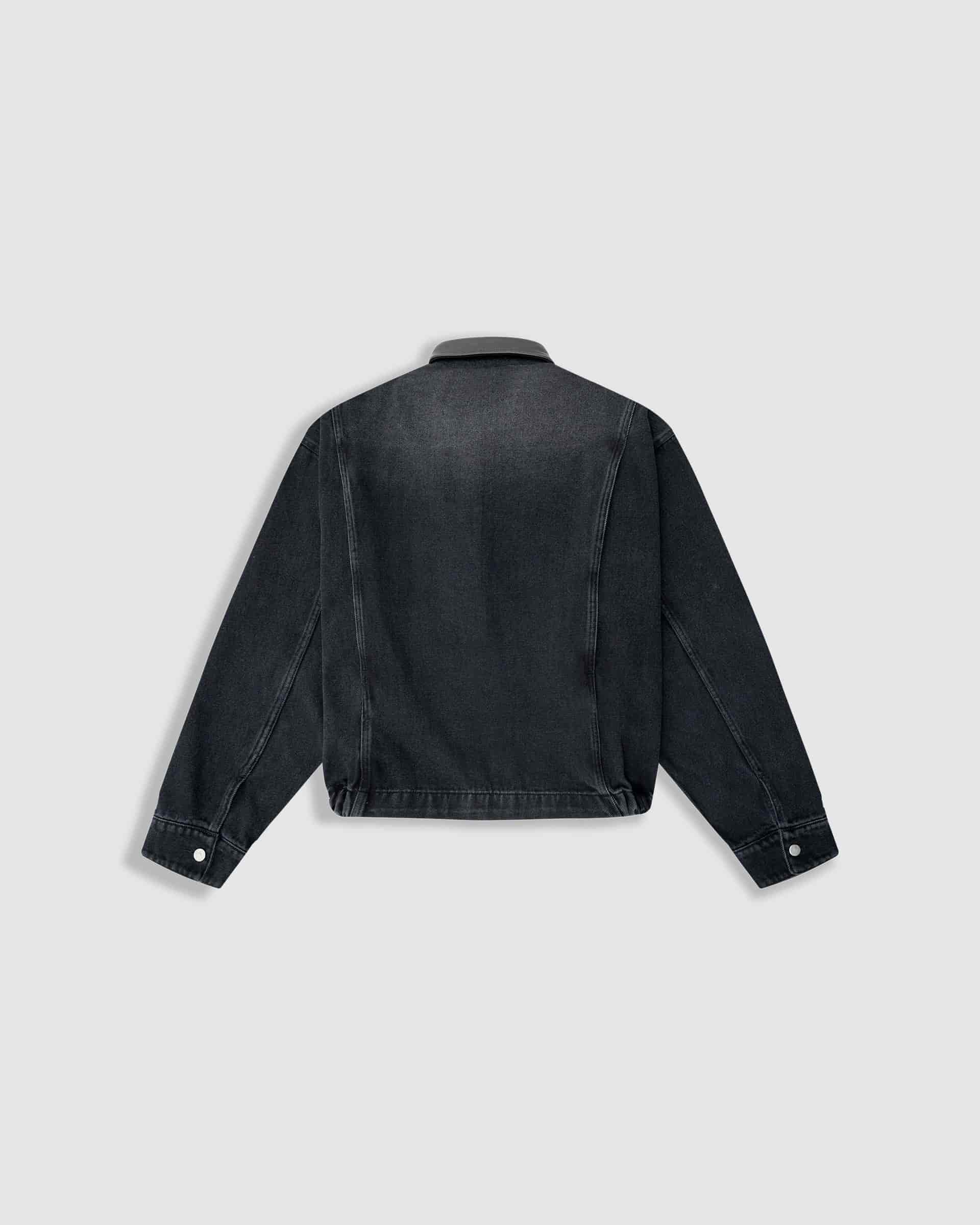Aviator Denim Jacket - Negro Desgastado - miniatura 5