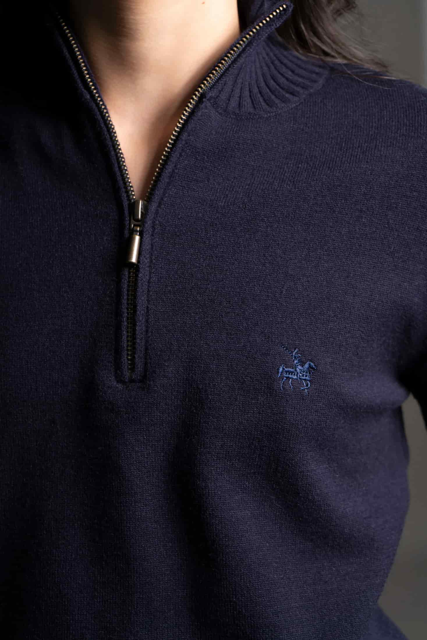 Suéter Go To Halfzip Mujer Azul Oscuro - miniatura 4