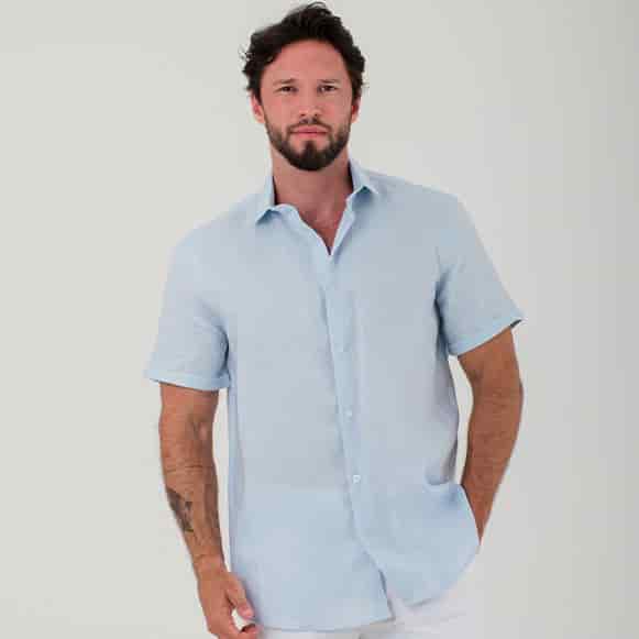 CAMISA MC 100% LINO HOMBRE - miniatura 1