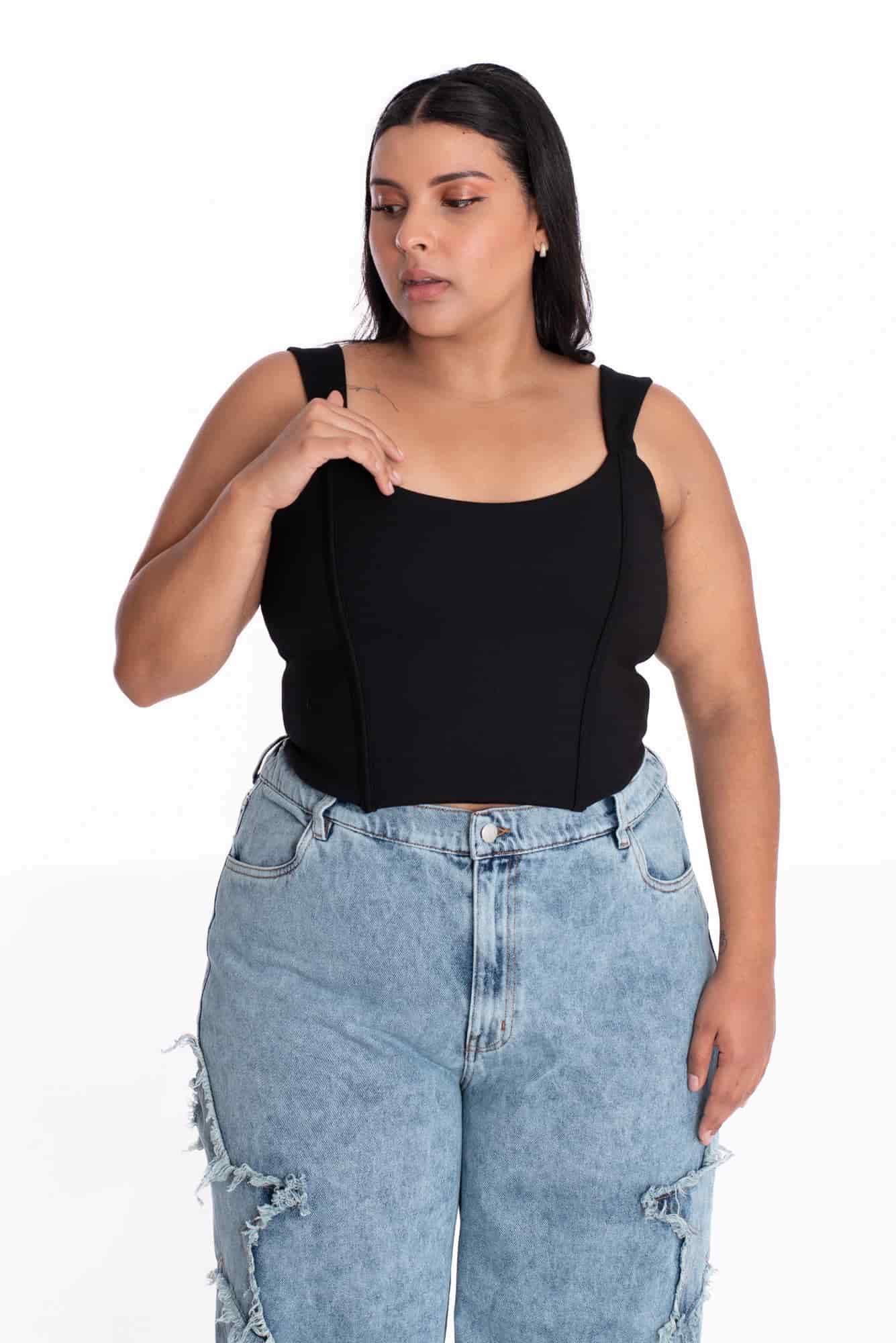 Crop Top Simona Negro - miniatura 18