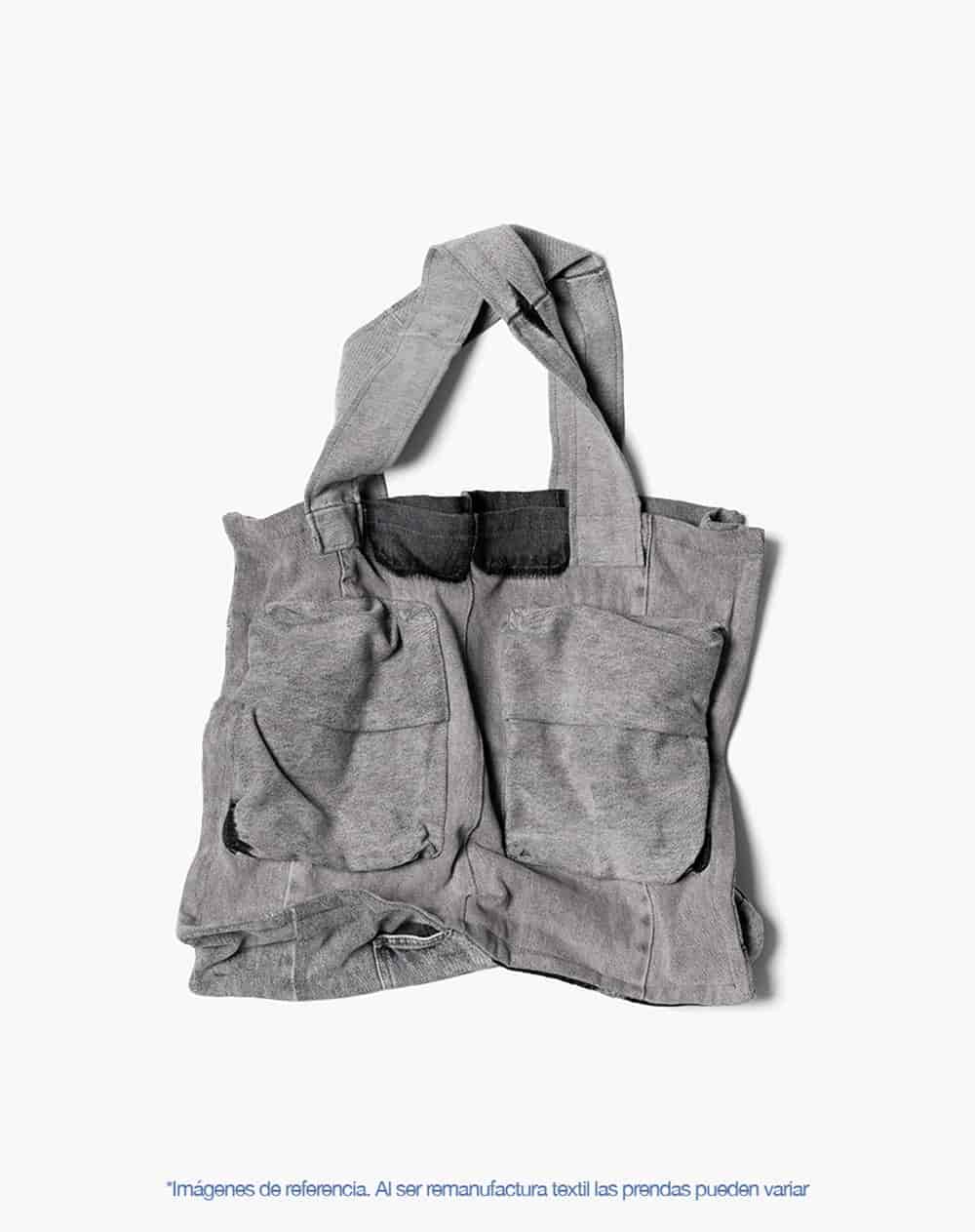 Tote bag denim maxi remanufacturado Gef x Alejandro Crocker mujer - miniatura 2